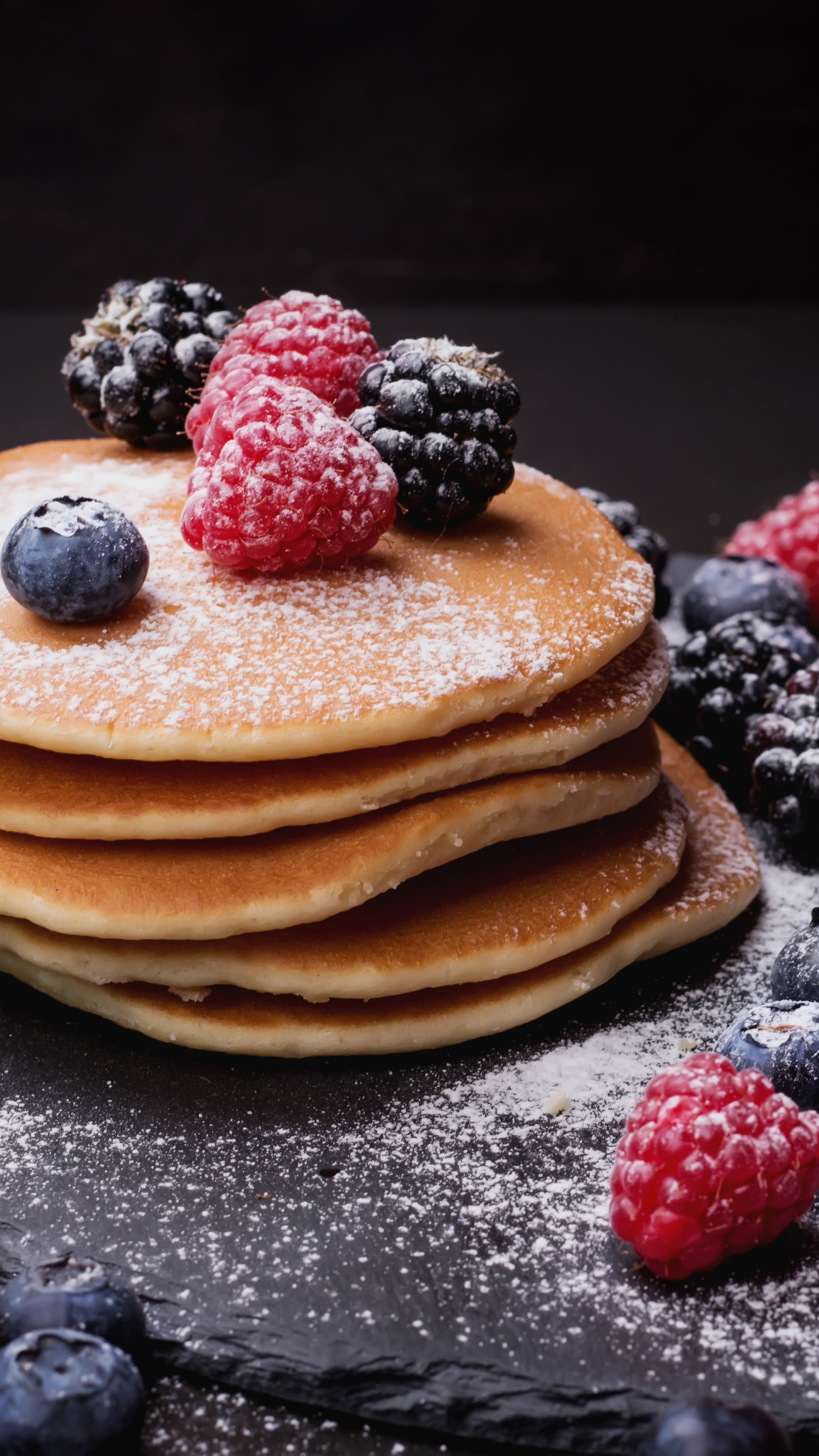 Pancakes, Berries Wallpaper, 2160x3840 4K Phone