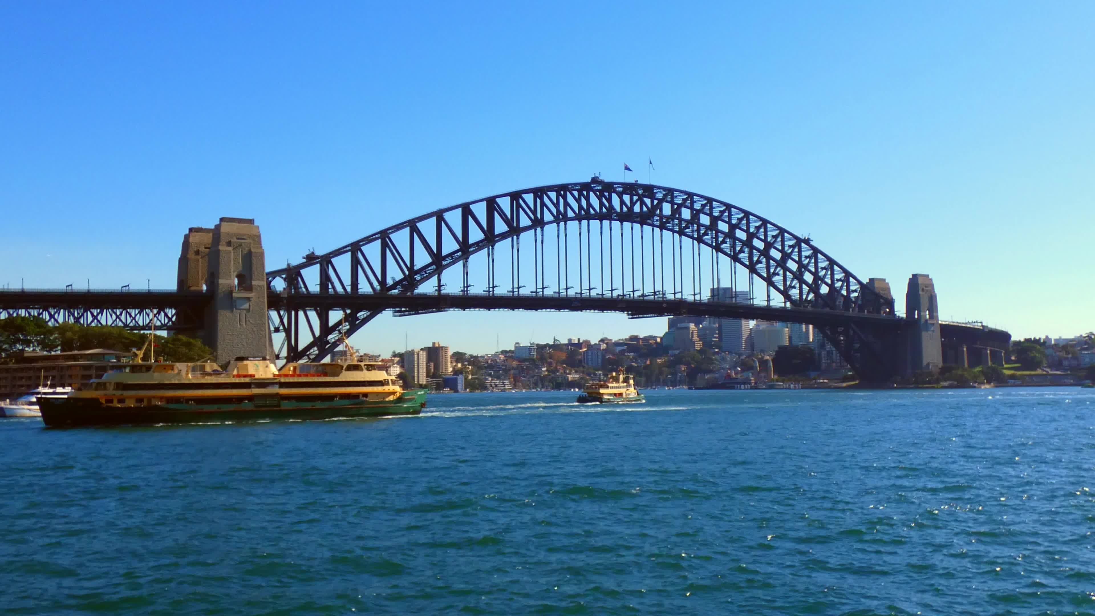 Wide shot of Harbor Bridge, 4K, 3840x2160 4K Desktop
