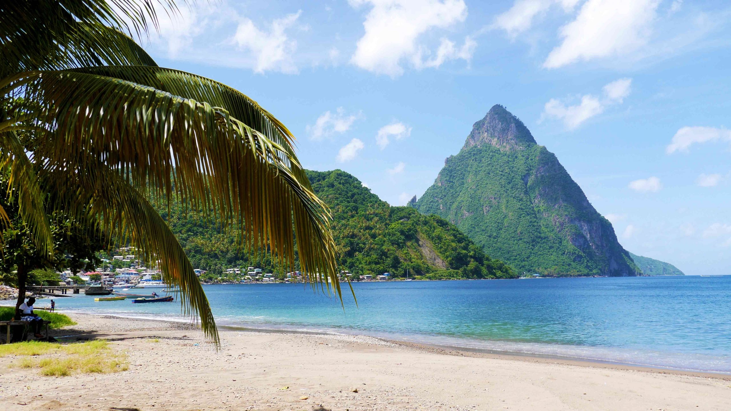 Pitons, St. Lucia, Karibik Portal, Comparing, 2560x1440 HD Desktop