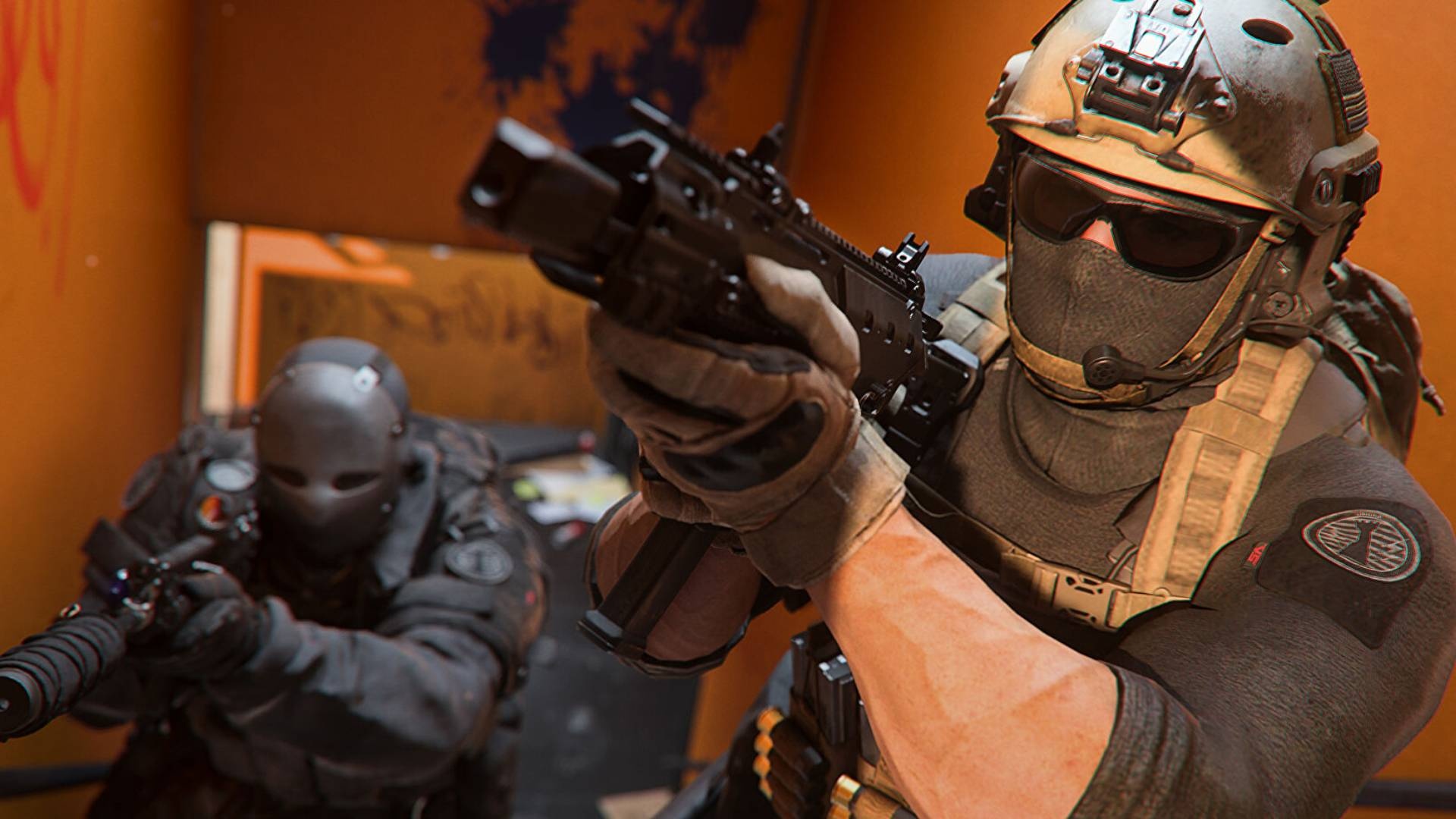 Call of Duty: Modern Warfare II, Shadow Company operator, Ballistic face mask, Full HD Desktop wallpaper