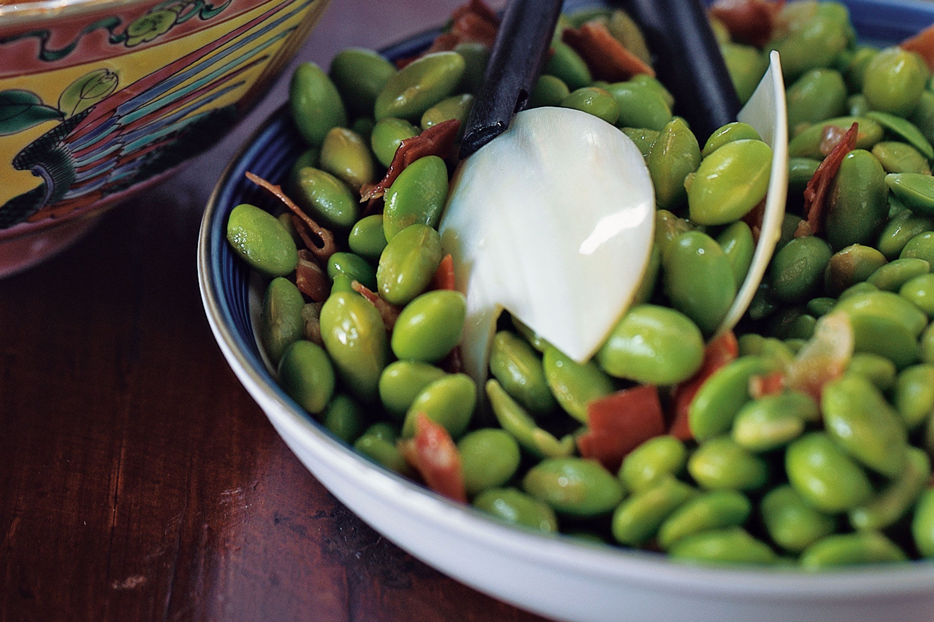 Edamame bean, Prosciutto salad, 3000x2000 HD Desktop
