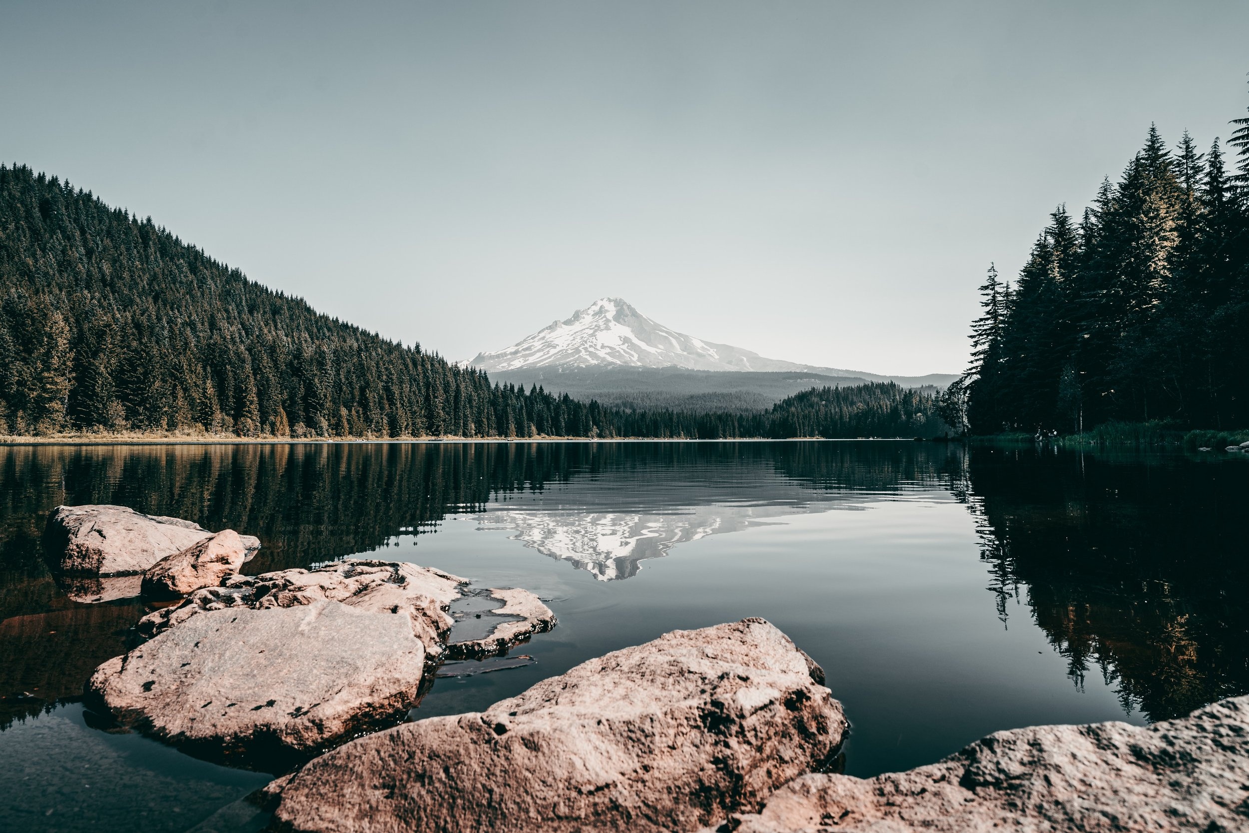 Mount Hood, Scenic beauty, Serene river, Protected wilderness, 2500x1670 HD Desktop