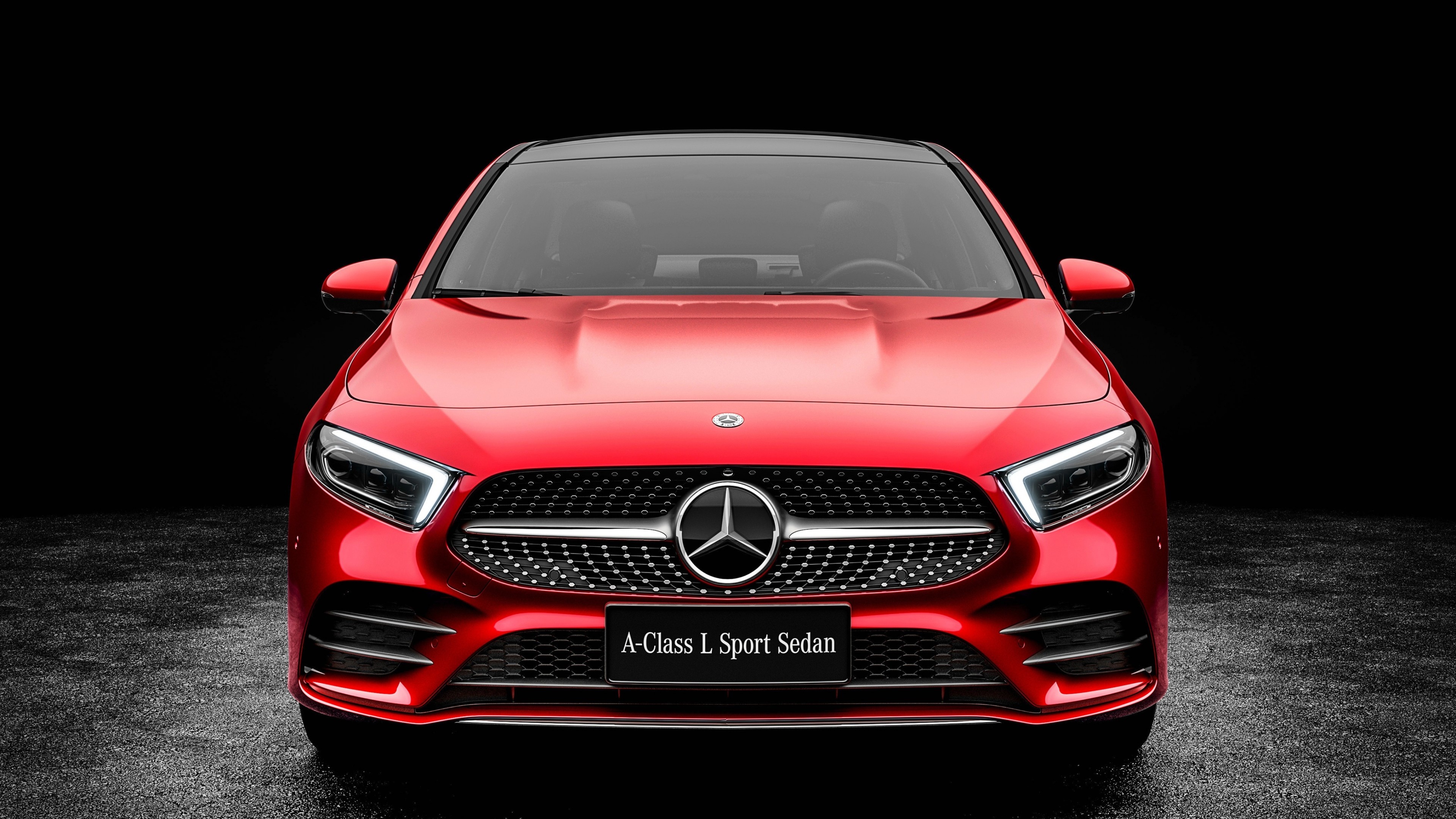 L Sport Sedan 2019, Mercedes-Benz A-Class Wallpaper, 3840x2160 4K Desktop