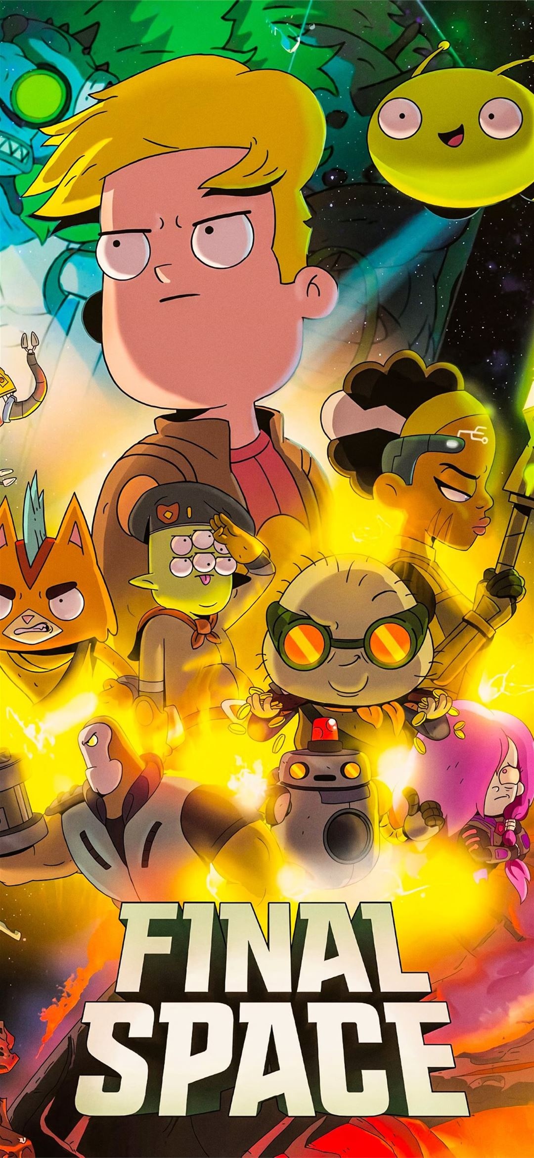 Final Space, Arachnitects, Trakt tv, iPhone wallpapers, 1080x2340 HD Phone