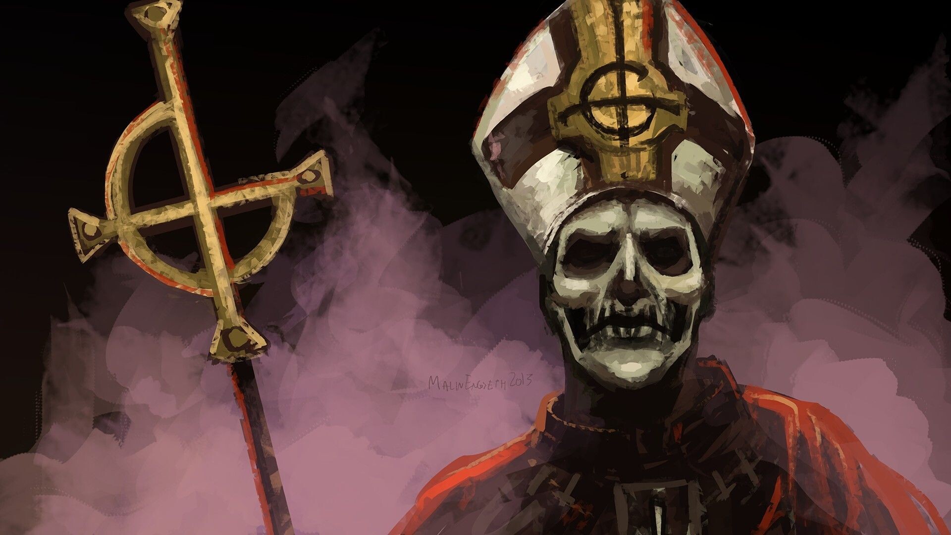 Ghost Band, Haunting melodies, Dark stage presence, Ghostly apparition, 1920x1080 Full HD Desktop