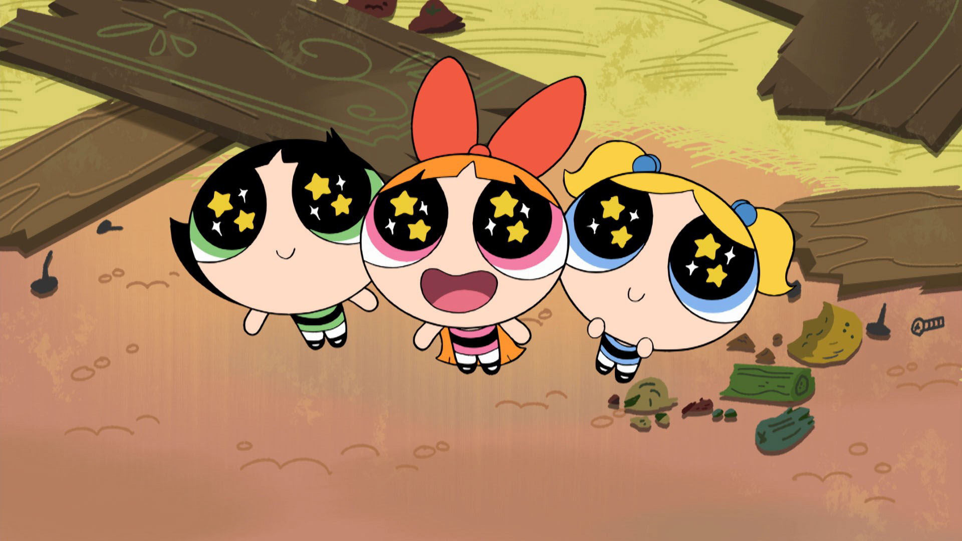 Blossom, Bubbles, Buttercup, The Powerpuff Girls, Full HD Desktop wallpaper
