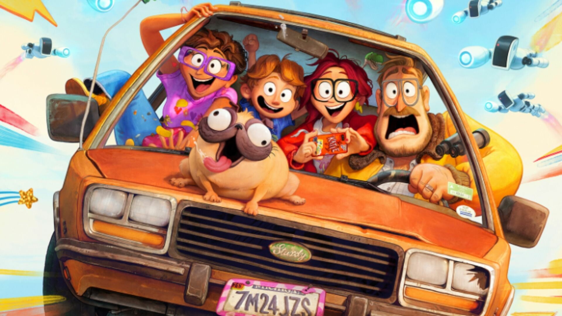 The Mitchells vs. the Machines, Colorful animation, Family adventure, Technological chaos, 1920x1080 Full HD Desktop