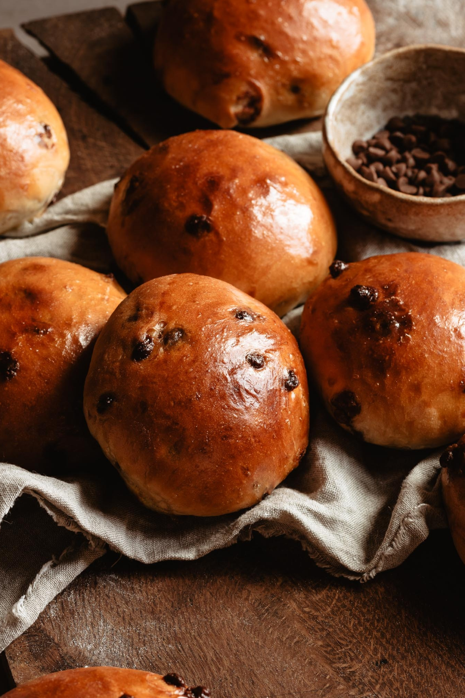 Japanese chocolate chip milk bread buns, Bun Wallpaper, 1500x2250 HD Phone