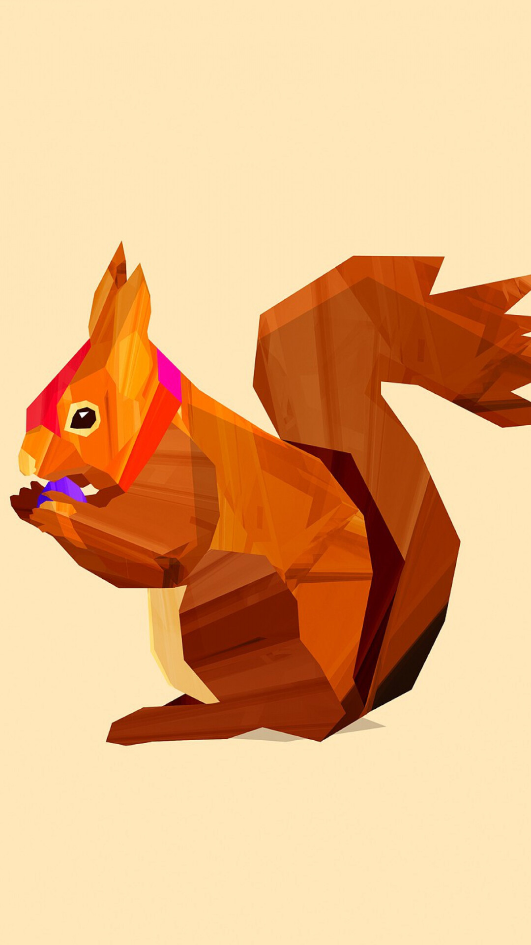 Stylish squirrel vector, Wallpaper in HD, Eye-catching design, Digital artistry, 1080x1920 Full HD Phone