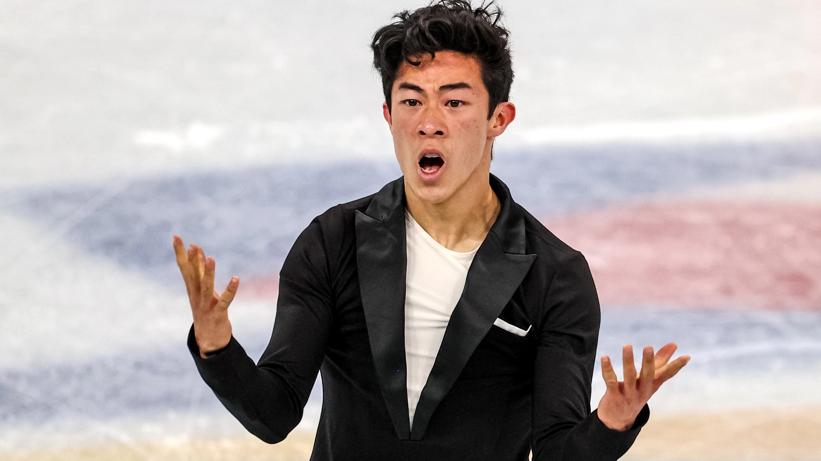 Nathan Chen, Figure skating showdown, Chen vs Hanyu battle, Exciting competition, 2820x1590 HD Desktop