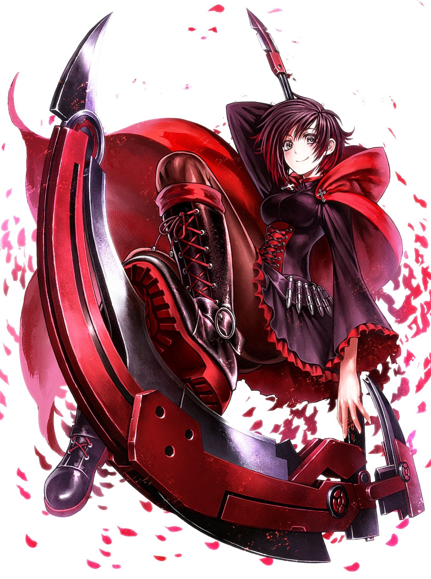 RWBY Anime, Ruby Rose, Mobile Scene, Zerochan, Artistic Image, 1450x1950 HD Phone