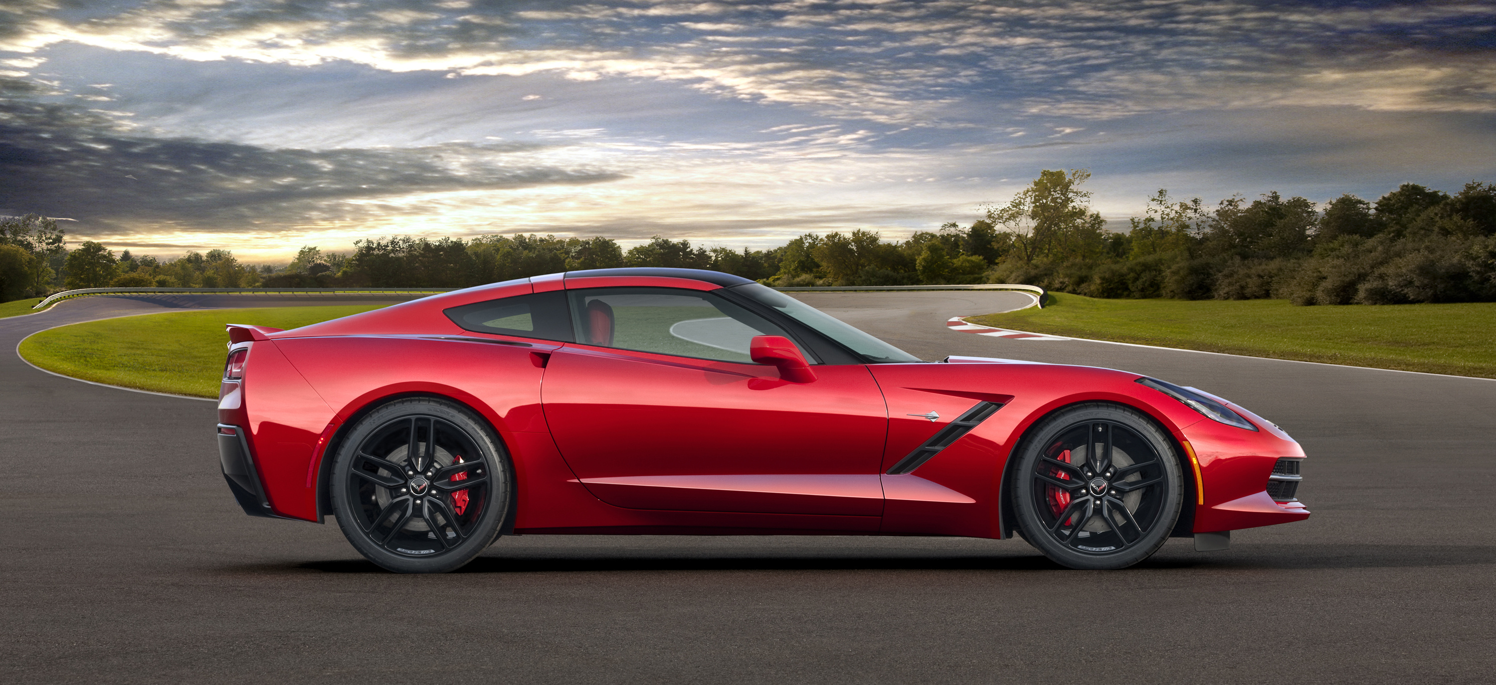 Chevrolet Corvette Stingray, Iconic return, Corvette legacy, Chevrolet power, 3000x1380 Dual Screen Desktop