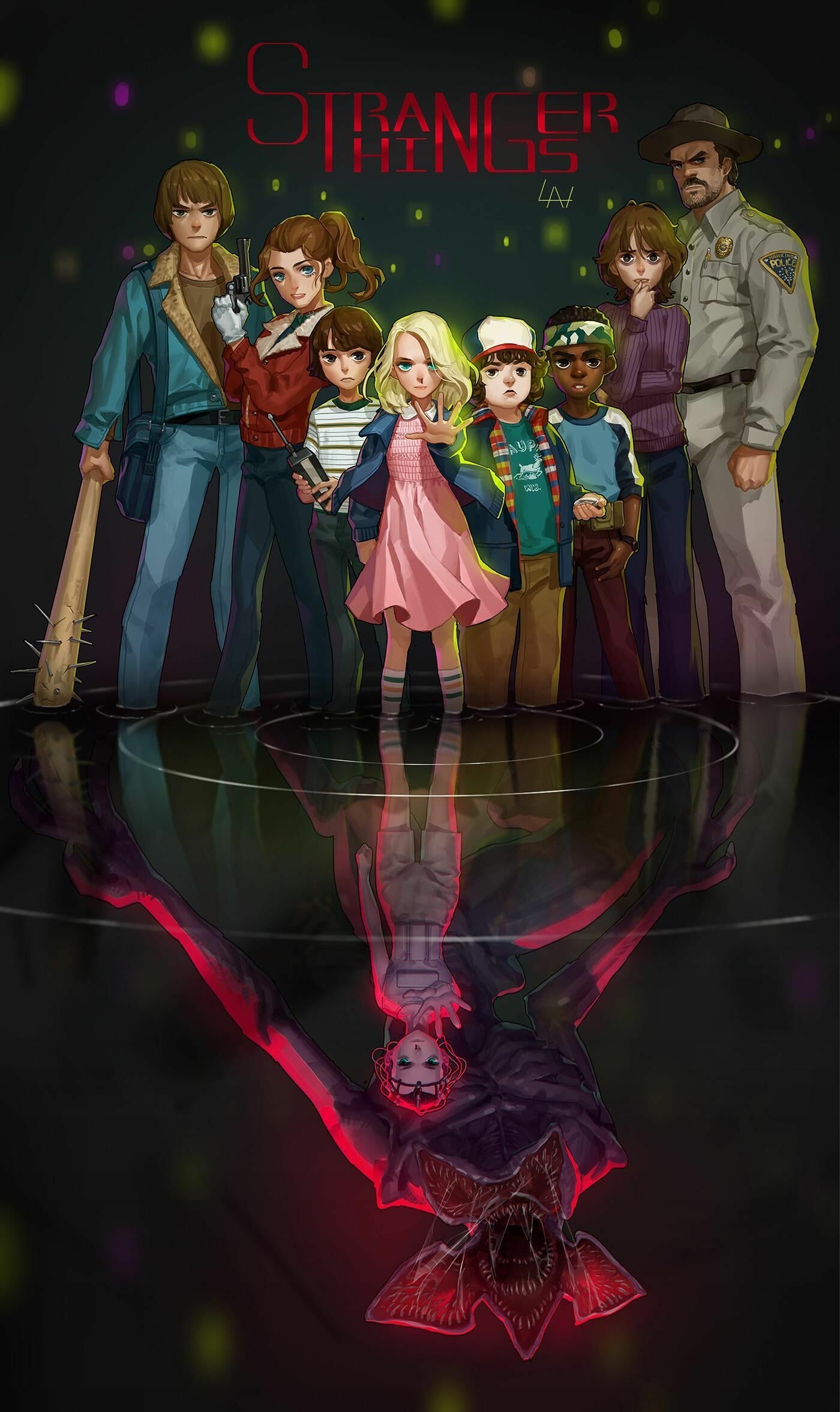 Stranger Things fan art, Creative wallpapers, Fan creations, Artistic expression, 1400x2360 HD Phone