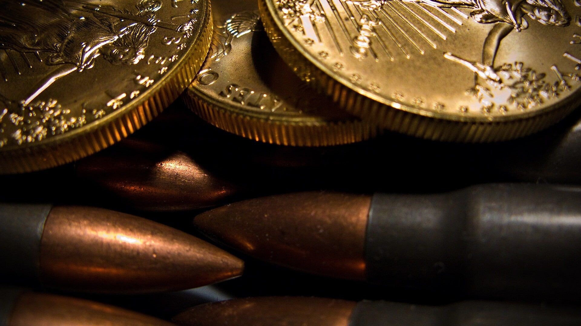 Bullets, Gold Coins Wallpaper, 1920x1080 Full HD Desktop