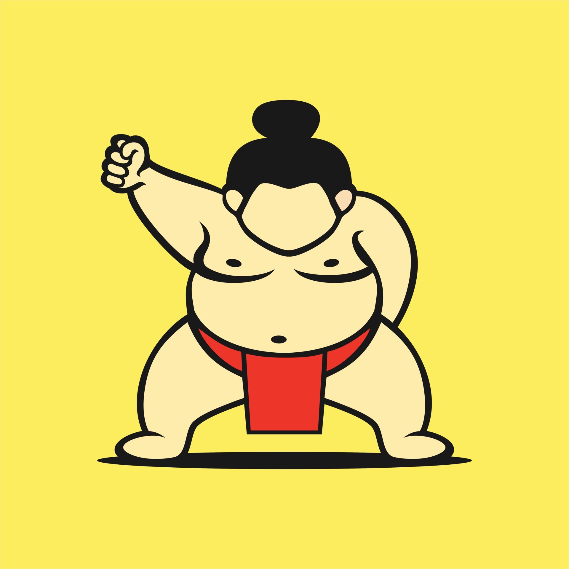 Sumo, Japanese sumo art, Vector design, Cultural expression, 1920x1920 HD Phone