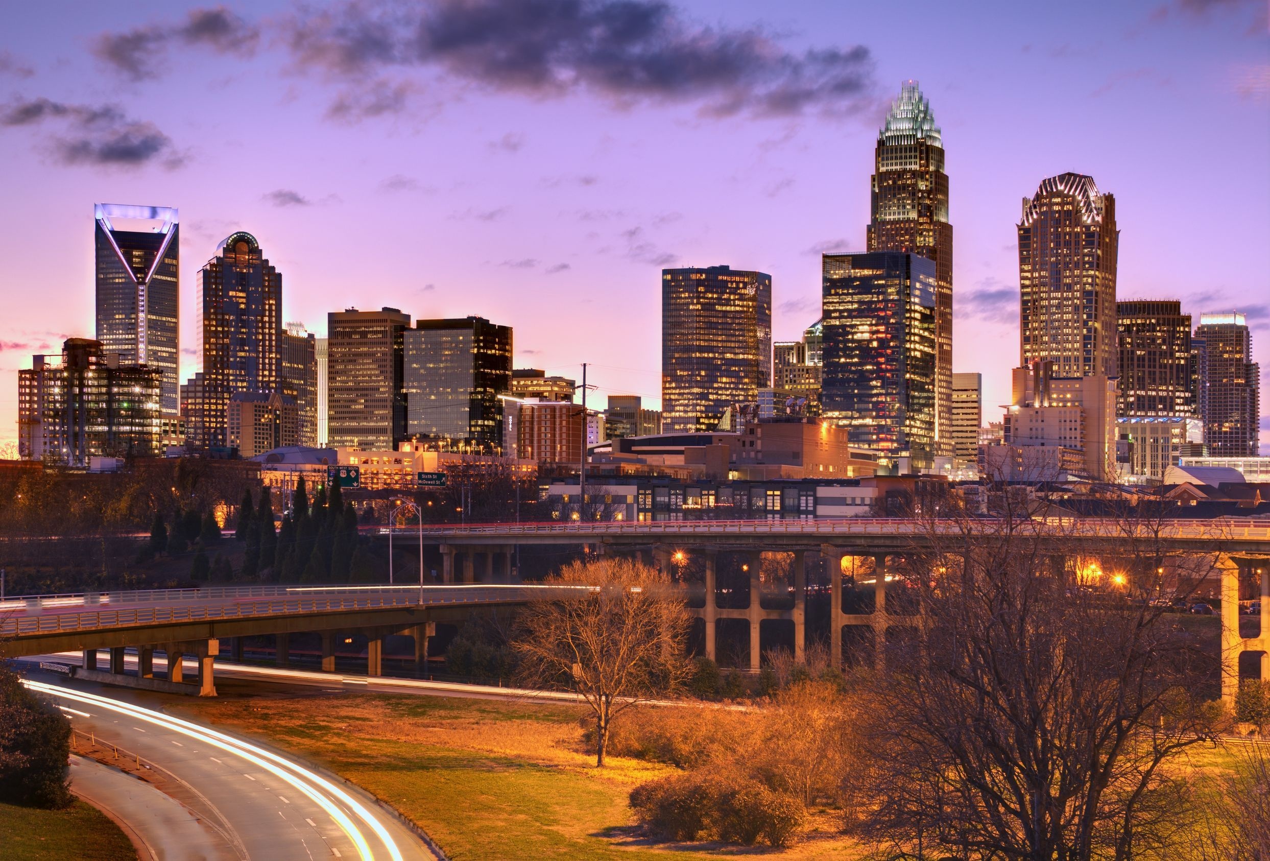 Charlotte NC Skyline, Travels, Cool Charlotte, 2490x1690 HD Desktop