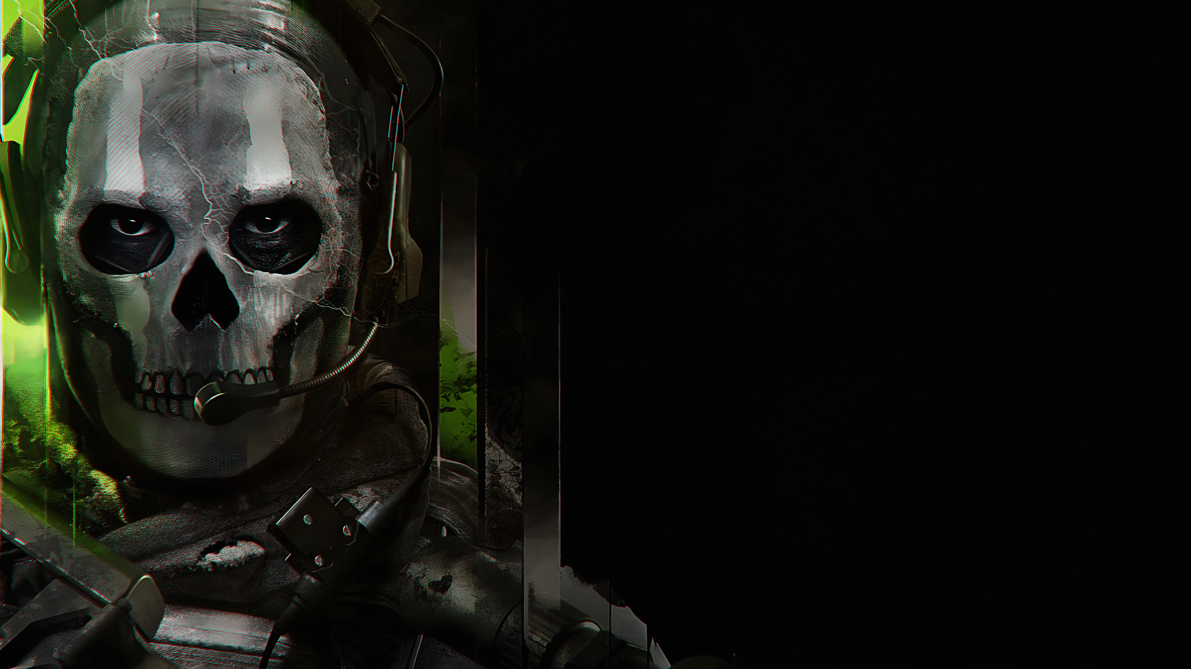Simon Ghost Riley, Skull face mask, Tactical communication headset, 4K Desktop wallpaper