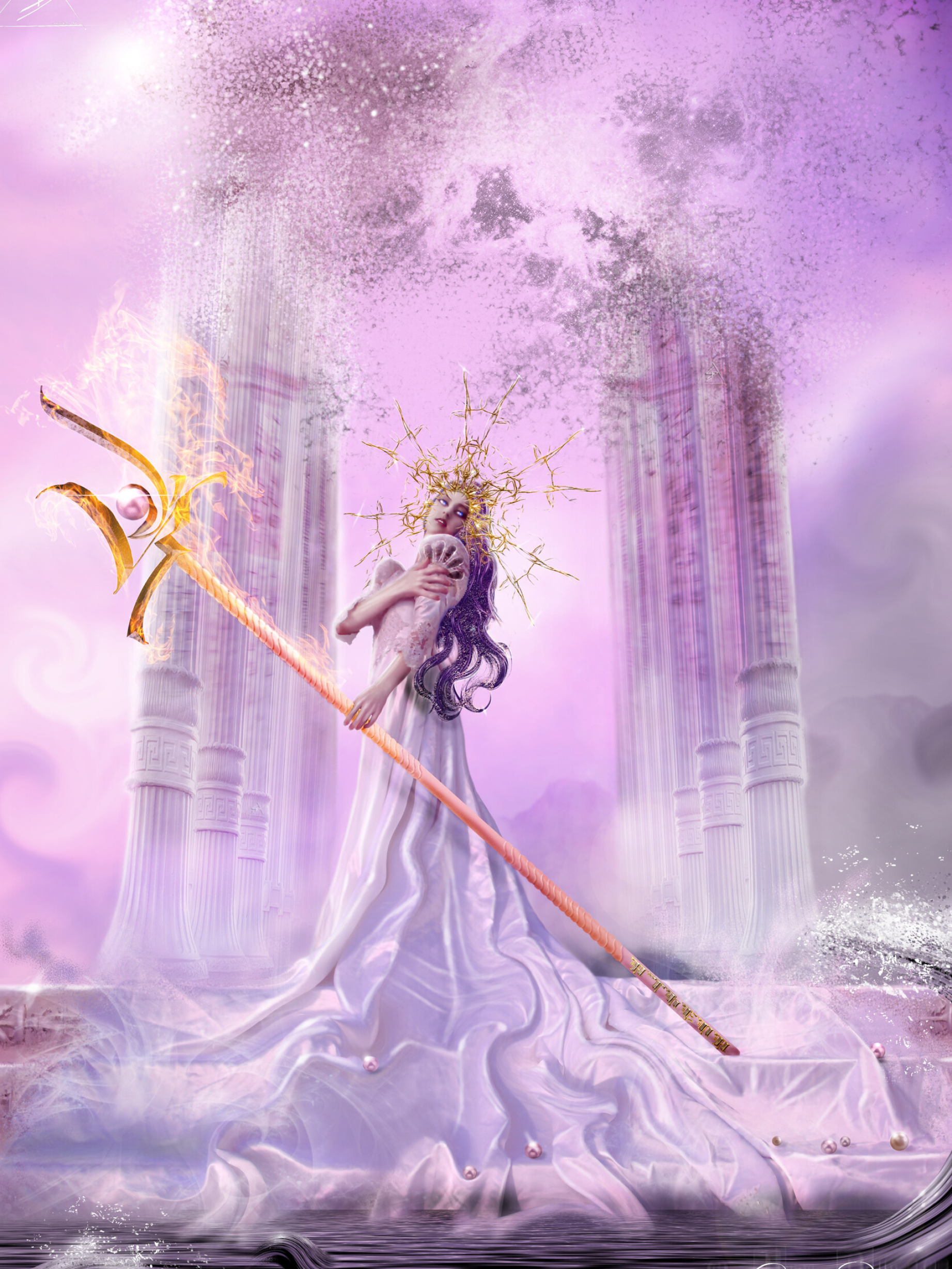 Athena, Fantasy Arts Wallpaper, 1850x2460 HD Phone