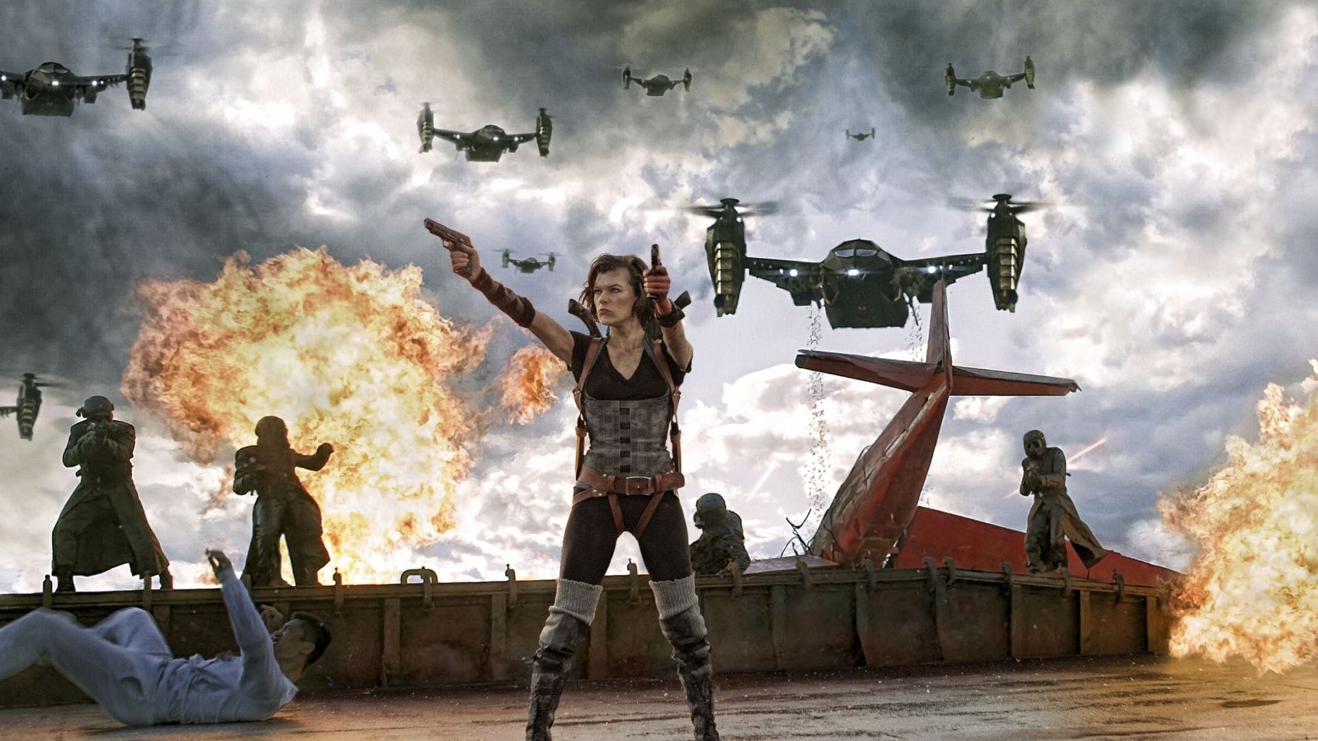 Resident Evil Retribution theme, Windows customization, Dark and stylish, Iconic imagery, 1920x1080 Full HD Desktop