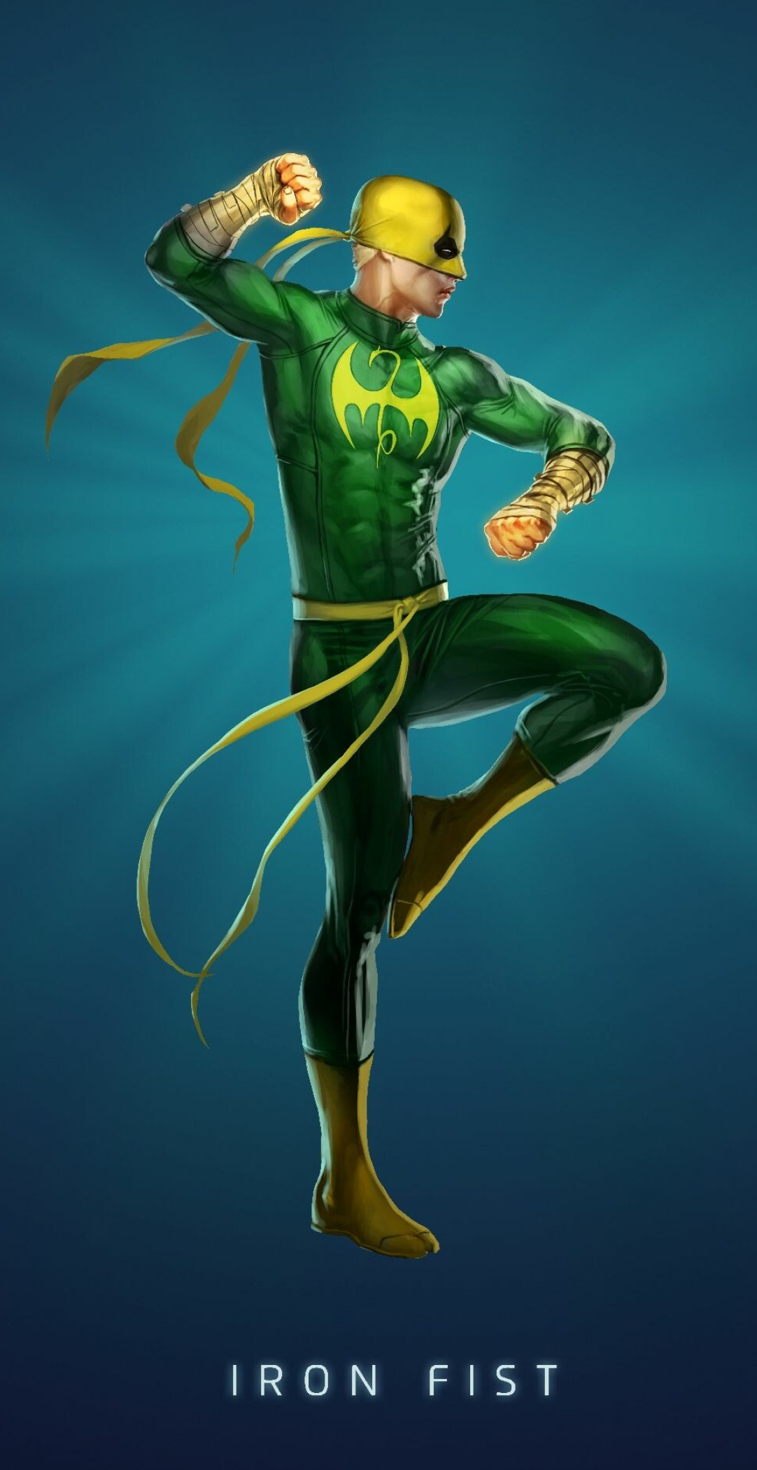 Iron Fist, Marvel comics, Powerful punch, Martial arts mastery, 1090x2100 HD Phone