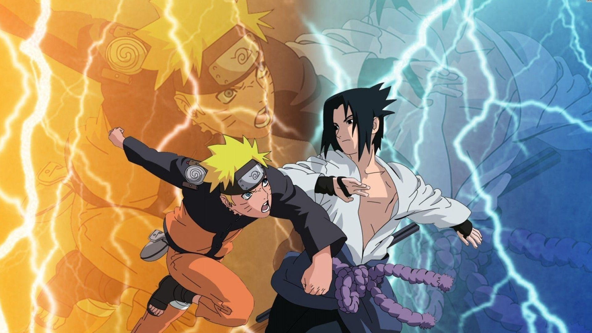 Naruto Uzumaki, Sasuke Uchiha, Naruto Shippuden, Full HD Desktop wallpaper
