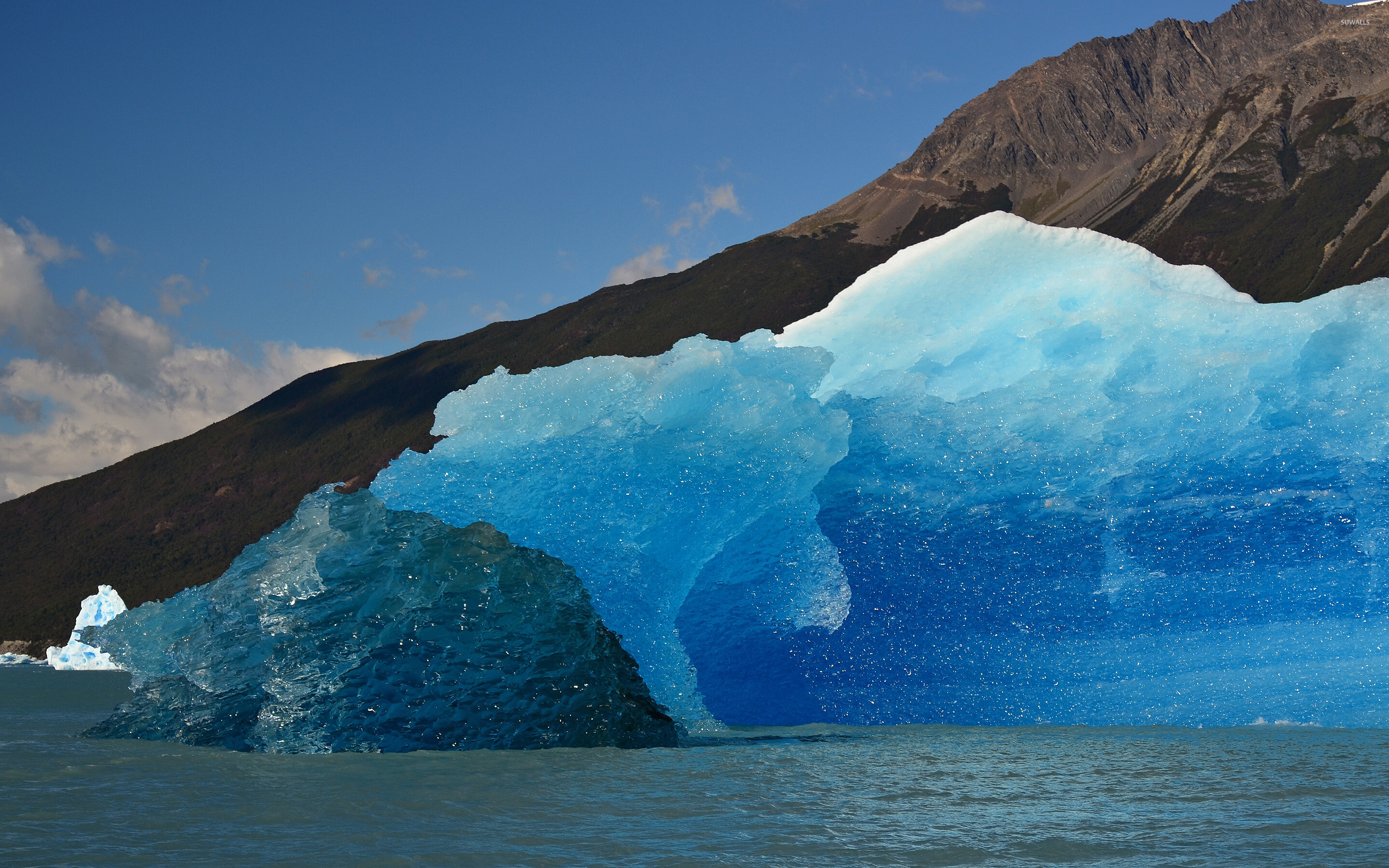 Melting glacier, Blue ice, Nature wallpapers, Serene landscapes, 2880x1800 HD Desktop