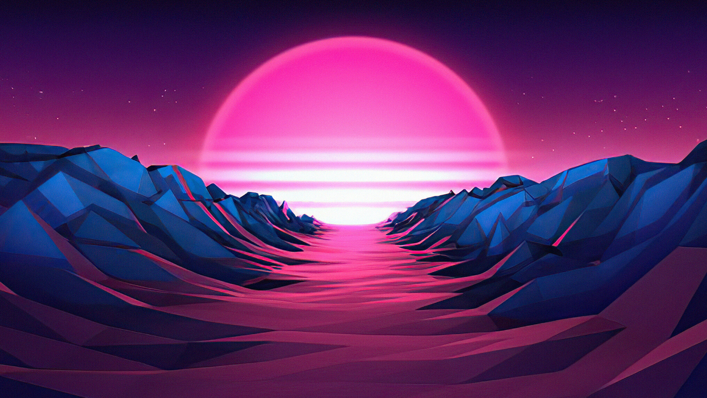 Sun, Retro artwork, Big sun illustration, Artistic vibes, 2260x1270 HD Desktop