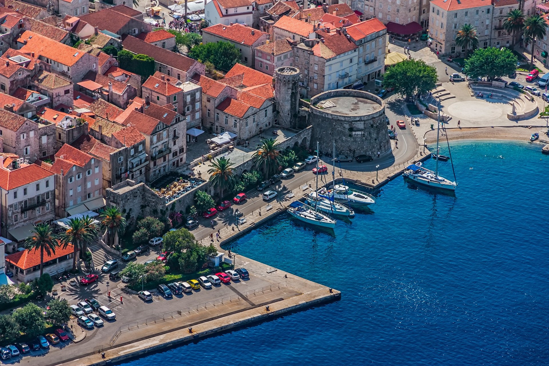 Korcula, Sailing routes, Croatian islands, Coastal beauty, 1920x1280 HD Desktop