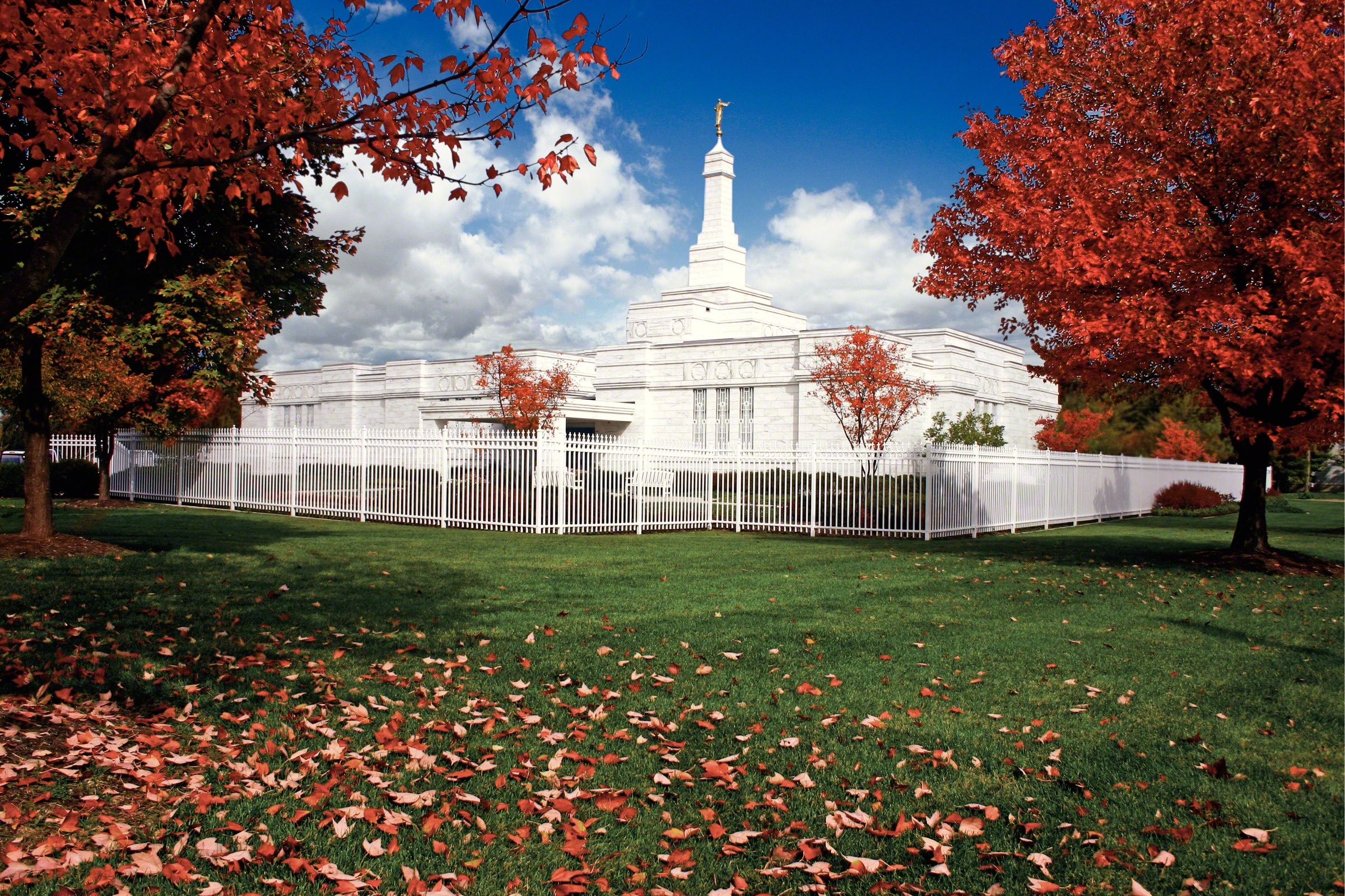 Columbus (Ohio), Travels, Columbus Ohio temple, Fall, 2410x1600 HD Desktop