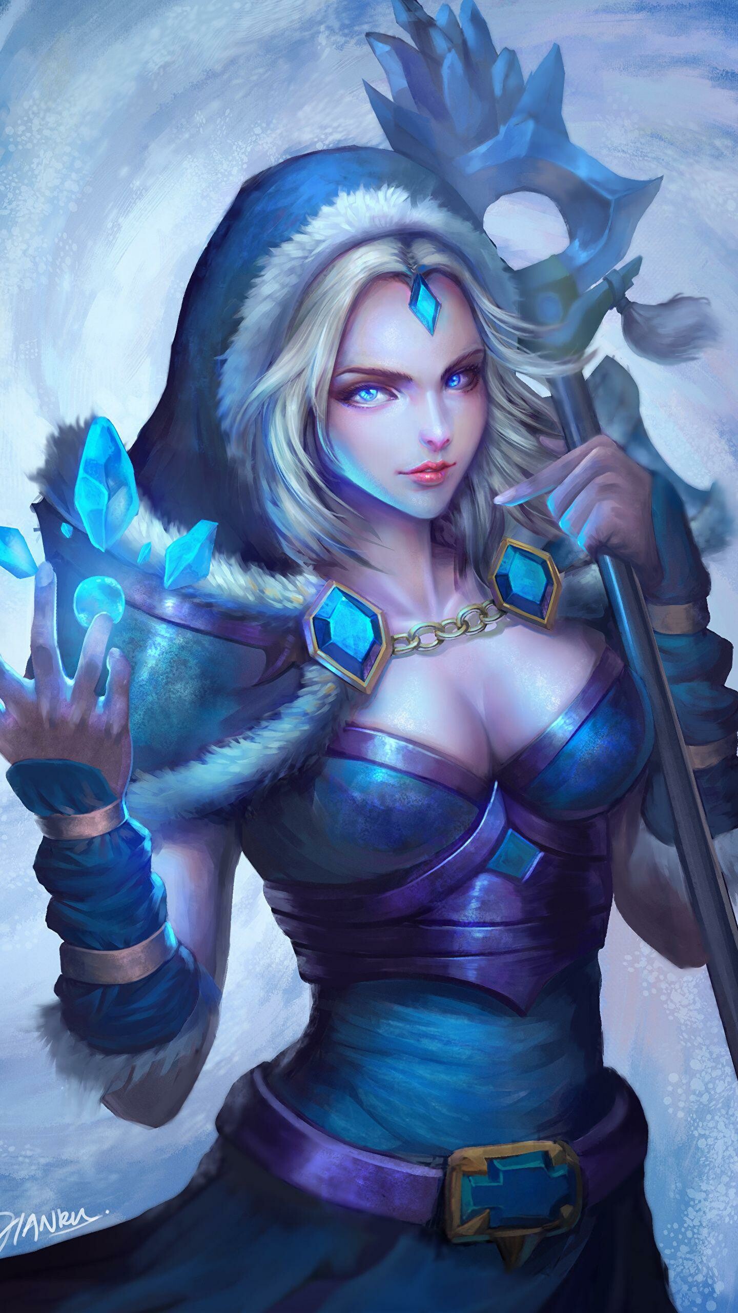 Crystal Maiden, Dota 2 Wallpaper, 1440x2560 HD Phone