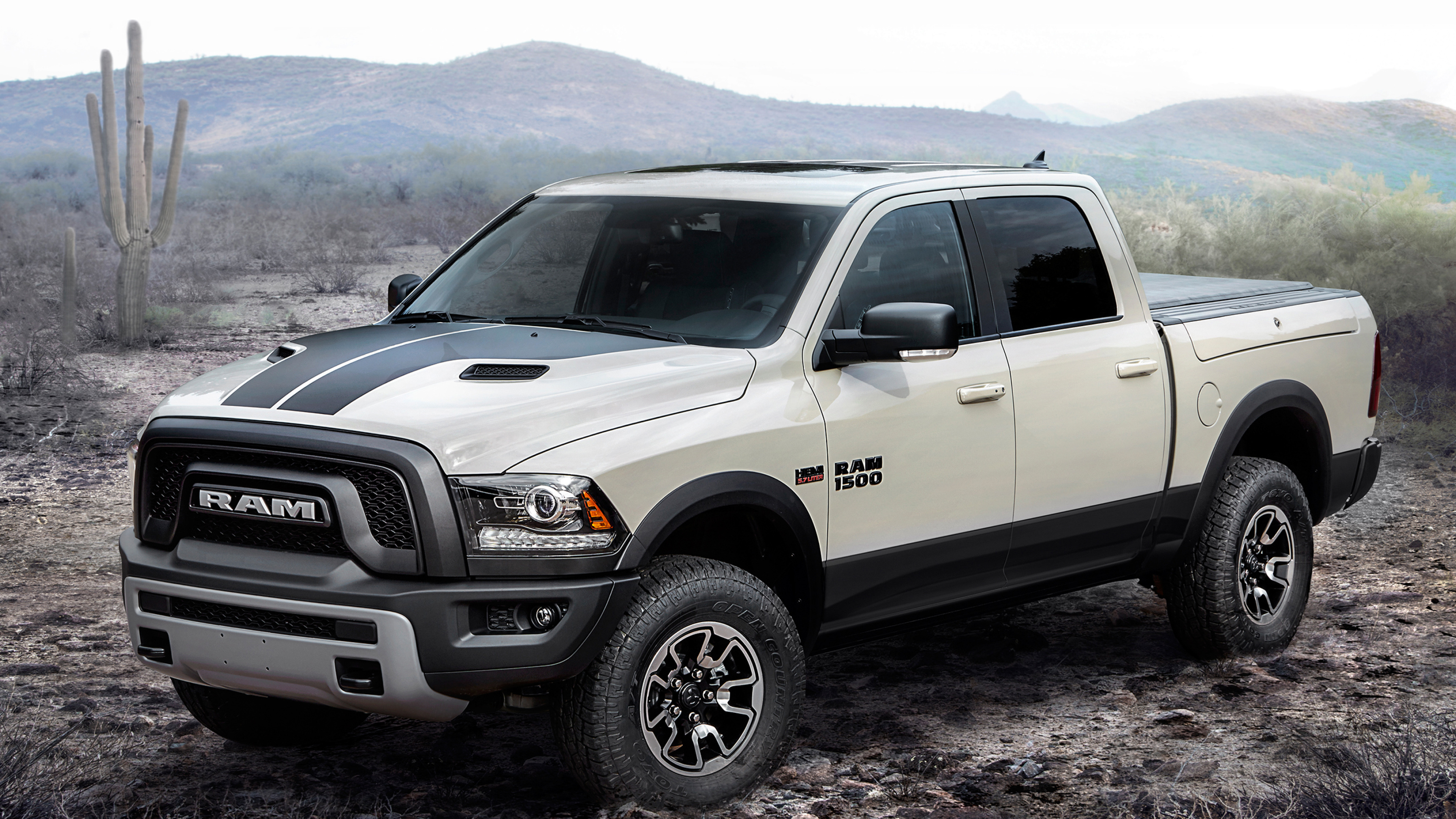 Ram 1500 Rebel Mojave Sand, Off-road prowess, Crew cab comfort, Striking wallpapers, 3840x2160 4K Desktop