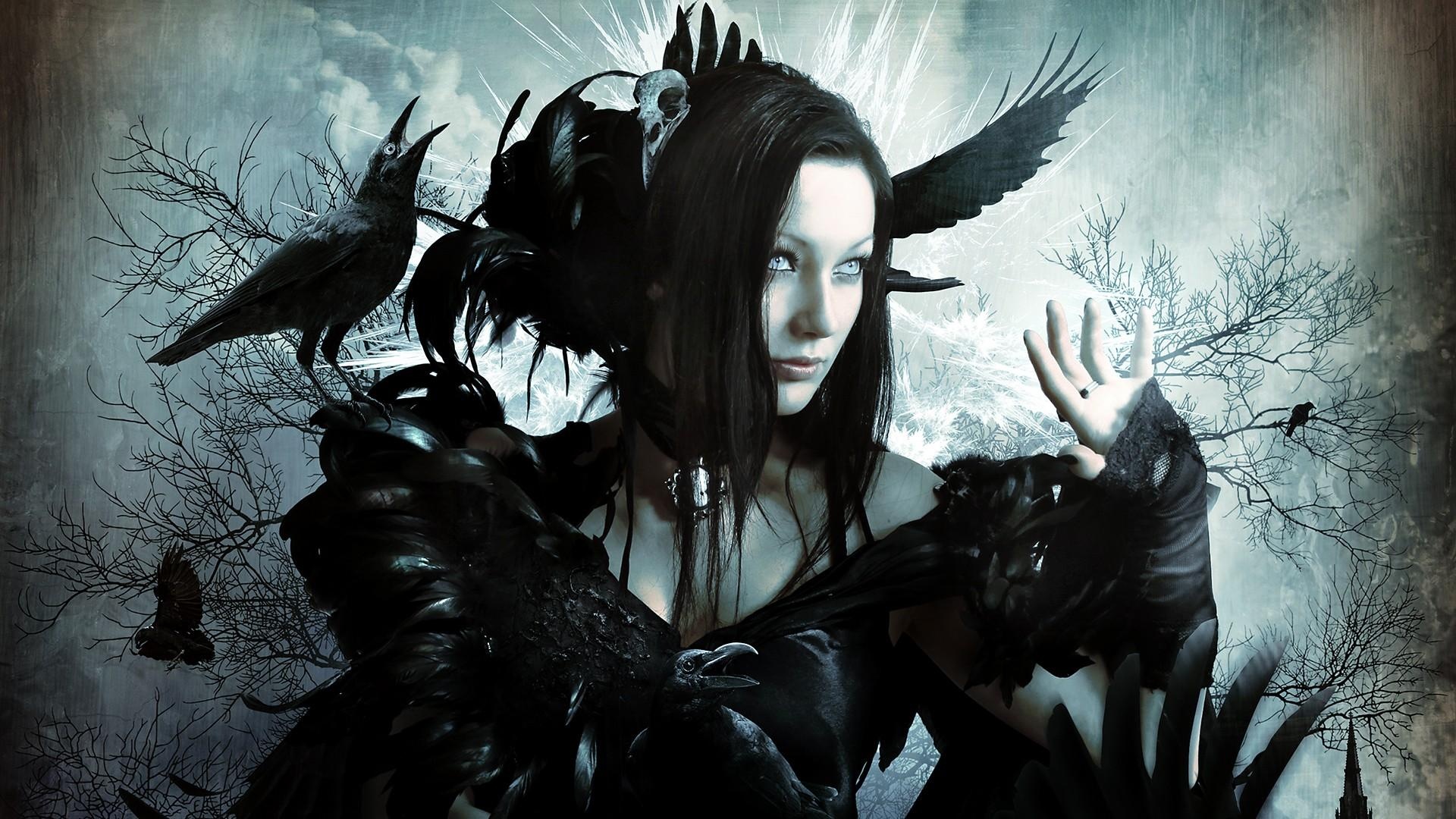 Gothic girl art, Mysterious beauty, Artistic wallpapers, Gothic allure, 1920x1080 Full HD Desktop