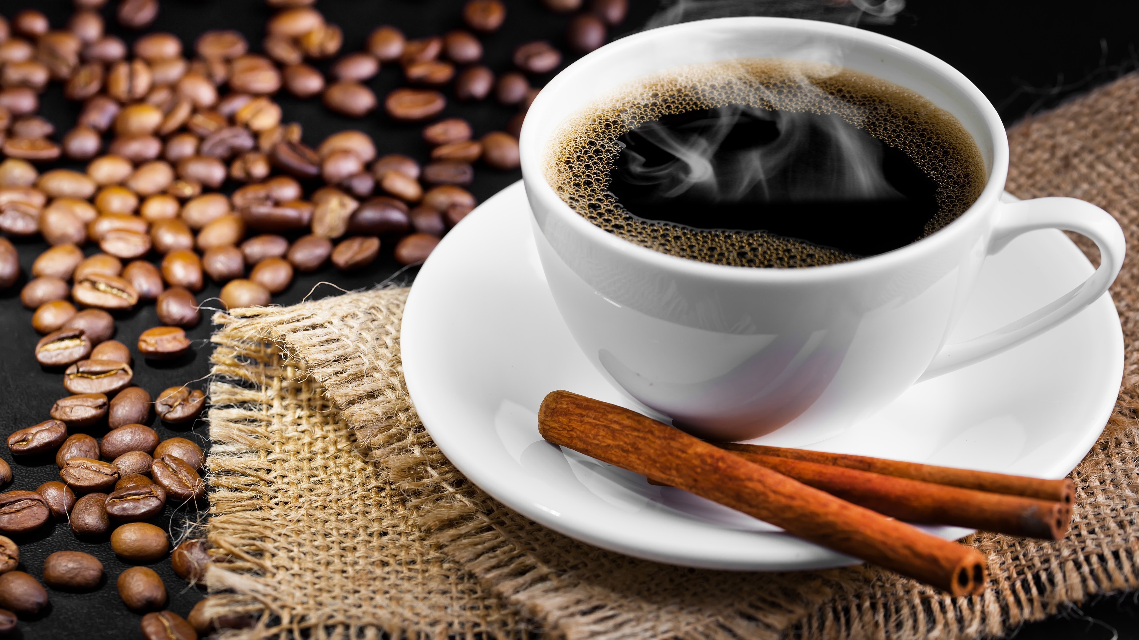 Coffe cup, Cinnamon Wallpaper, 3840x2160 4K Desktop