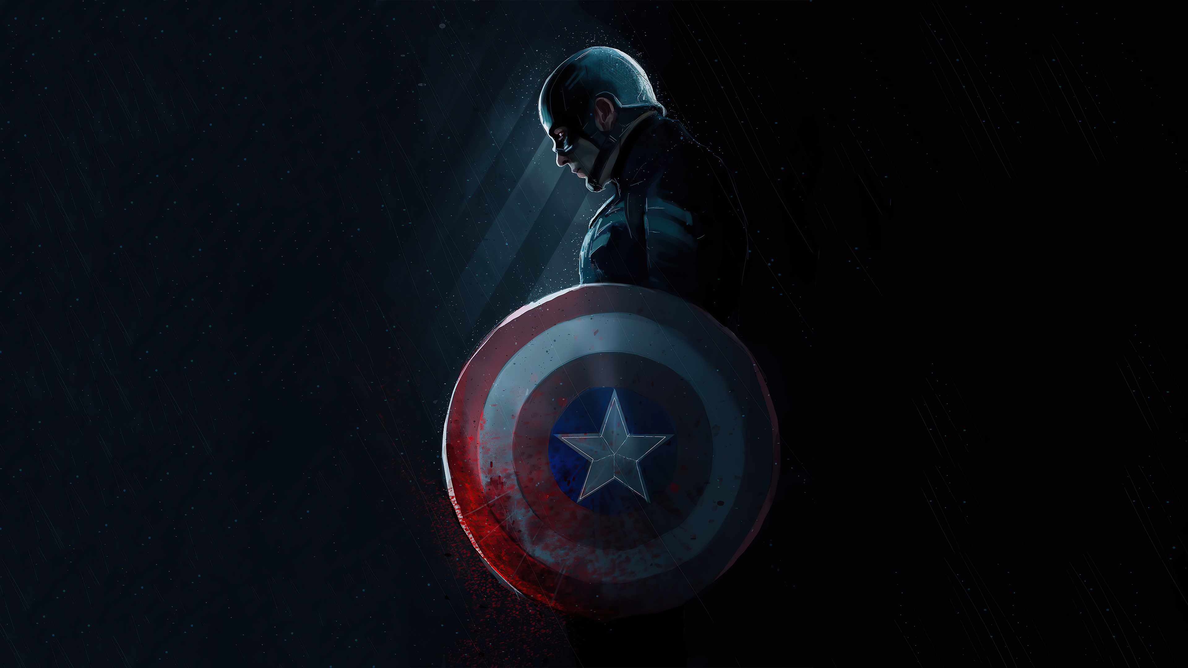 Captain America, Vibranium shield, Captain America helmet, 4K Desktop wallpaper