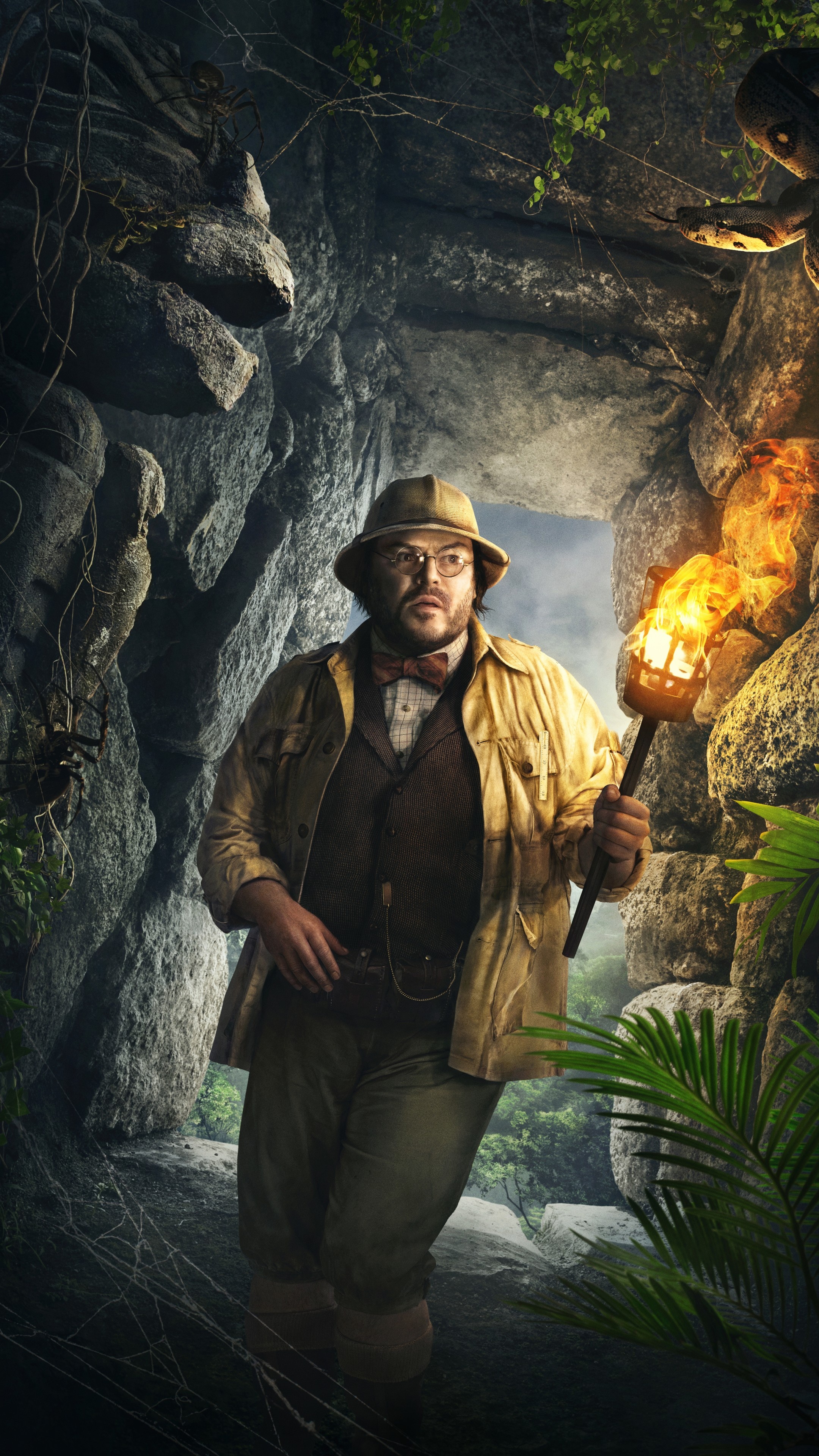 Jumanji films, Jack Black, 4K movies, 2160x3840 4K Phone