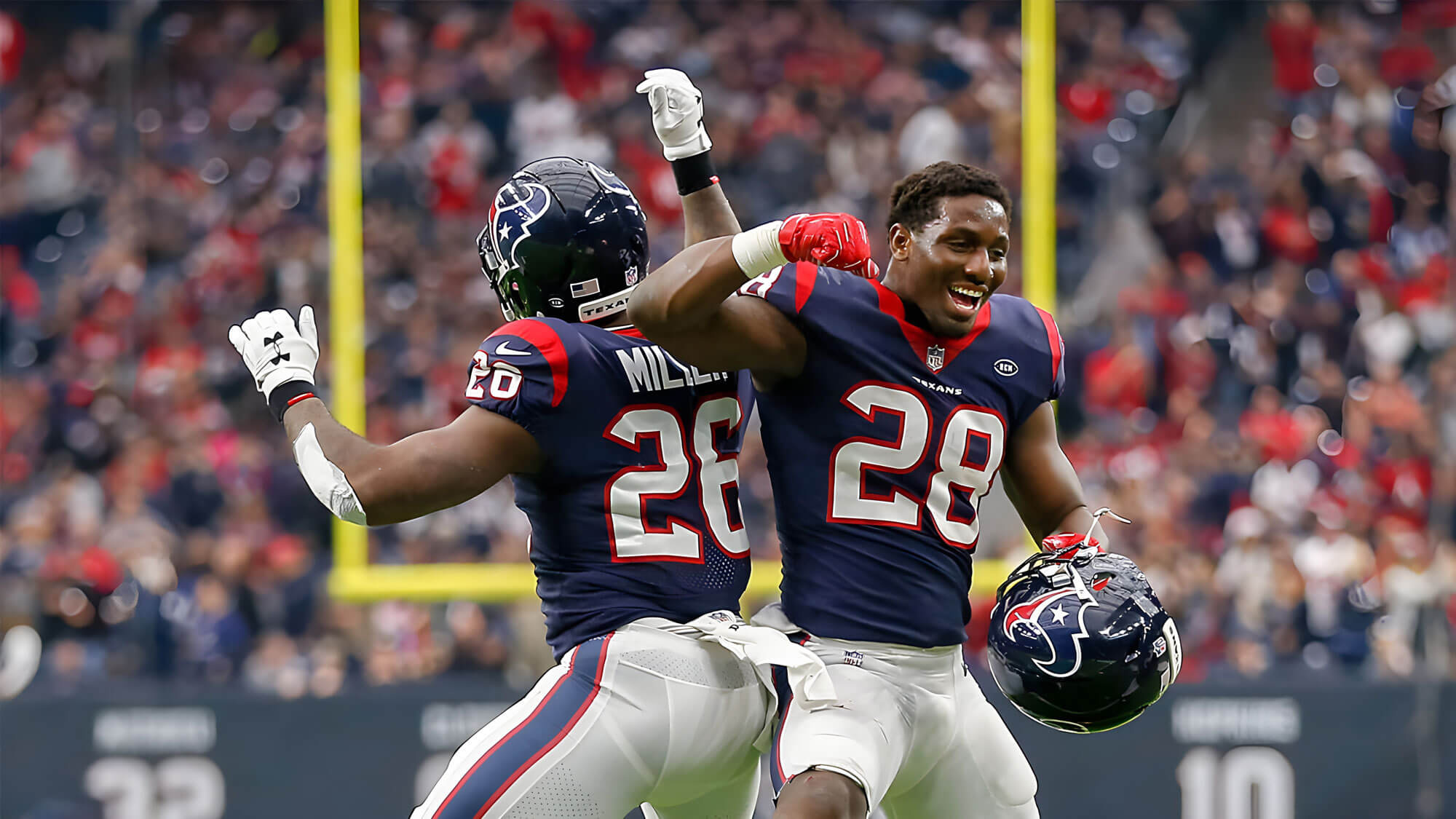 Alfred Blue and Lamar Miller, Houston Texans Wallpaper, 2000x1130 HD Desktop