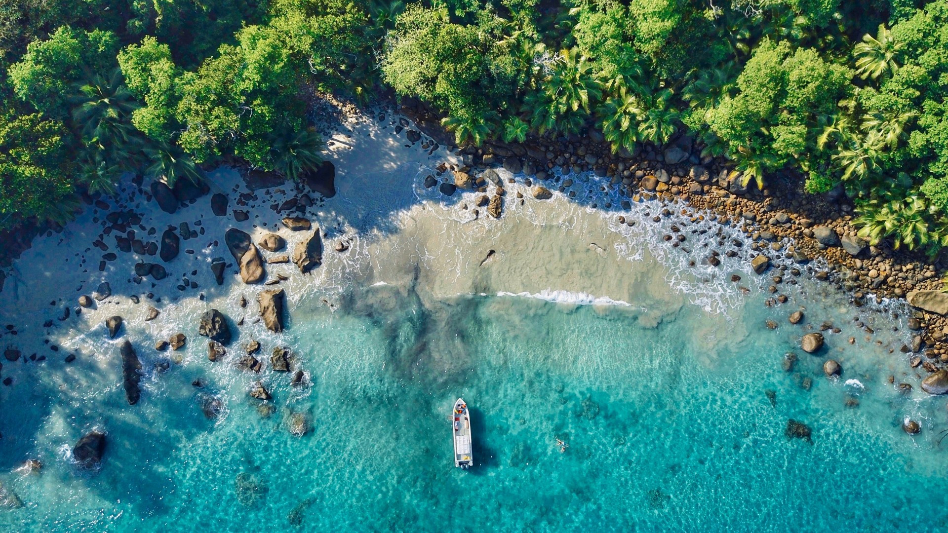 Widescreen wallpapers, Seychelles ocean views, Aerial perspective, Stunning visuals, 1920x1080 Full HD Desktop