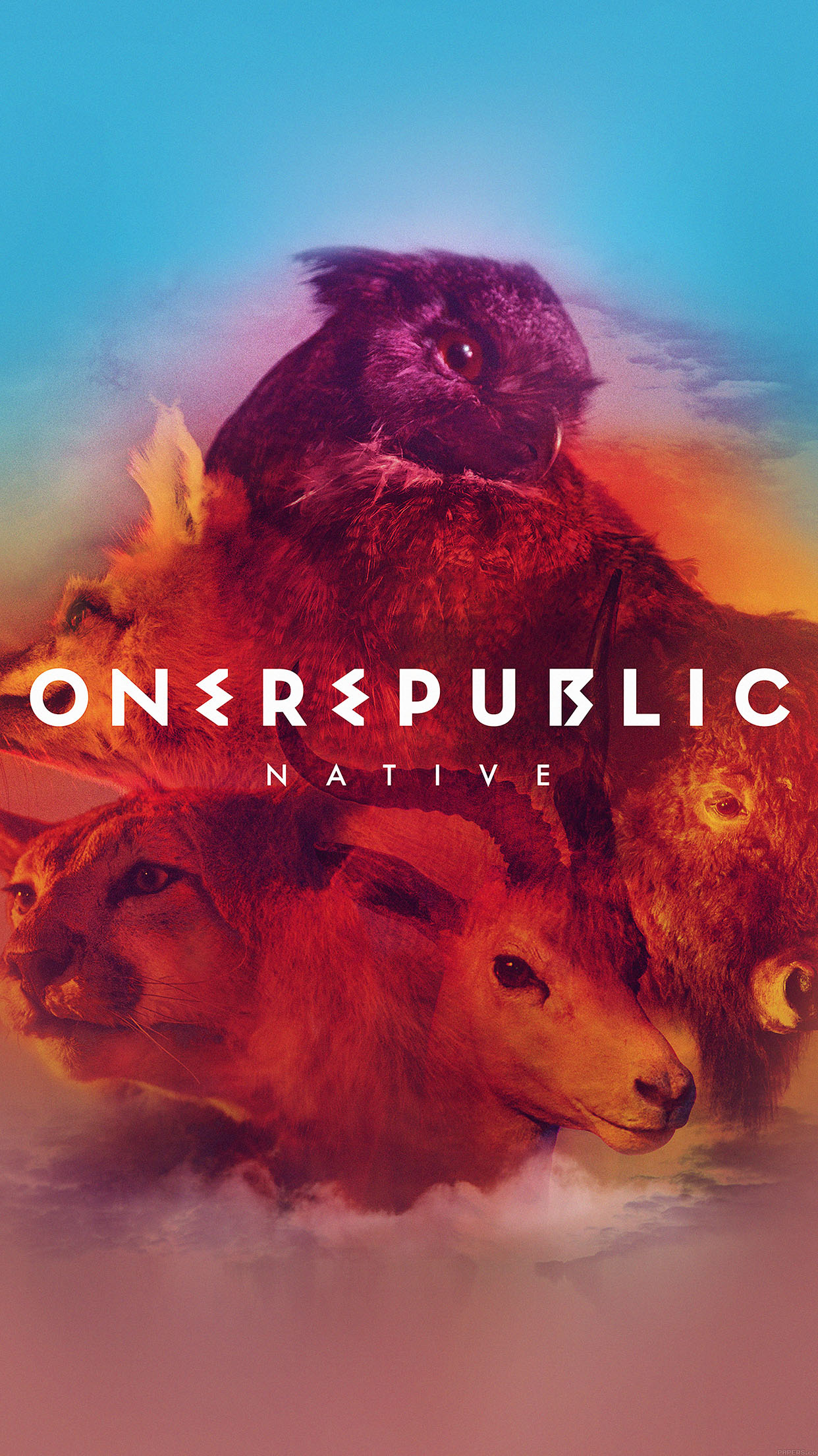 Onerepublic Band, Cover Art, Artistic Display, Captivating Wallpaper, 1250x2210 HD Phone