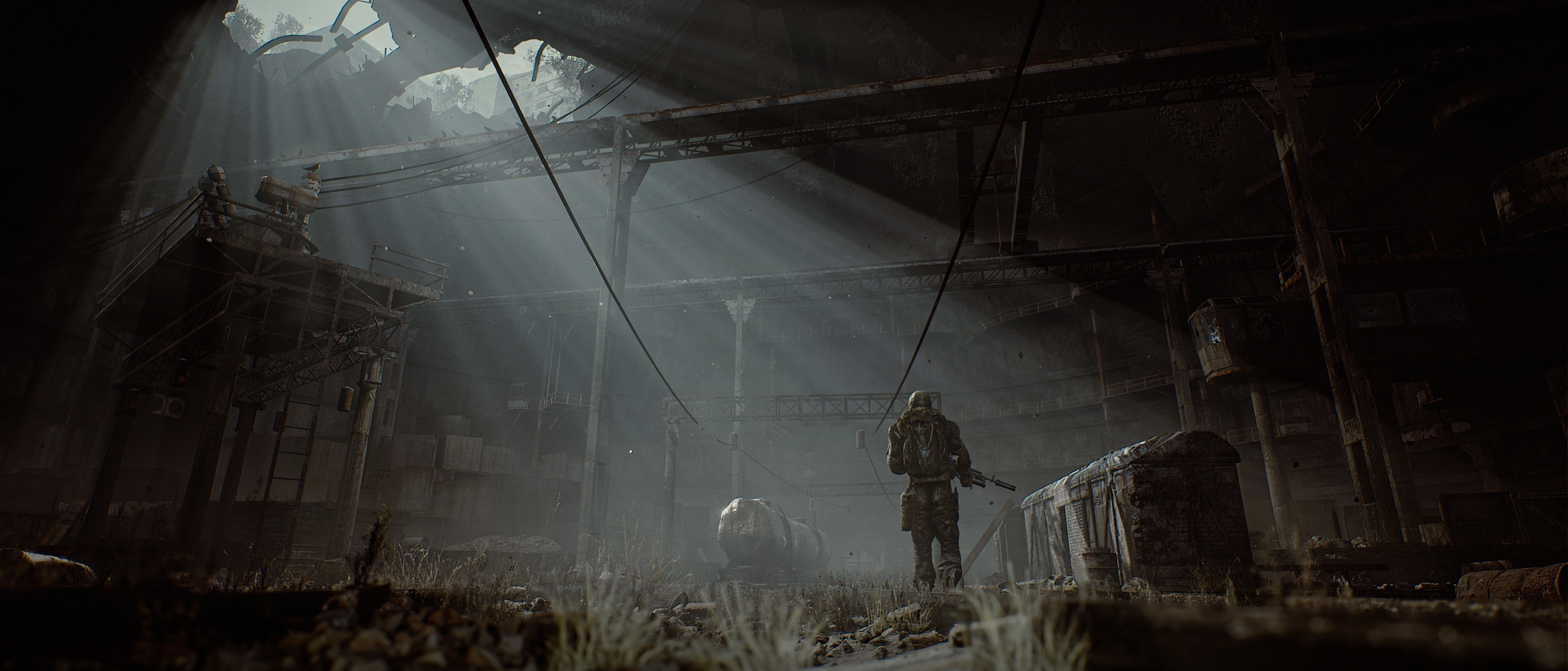 Jupiter Underground, S.T.A.L.K.E.R. 2 Wallpaper, 3840x1650 Dual Screen Desktop