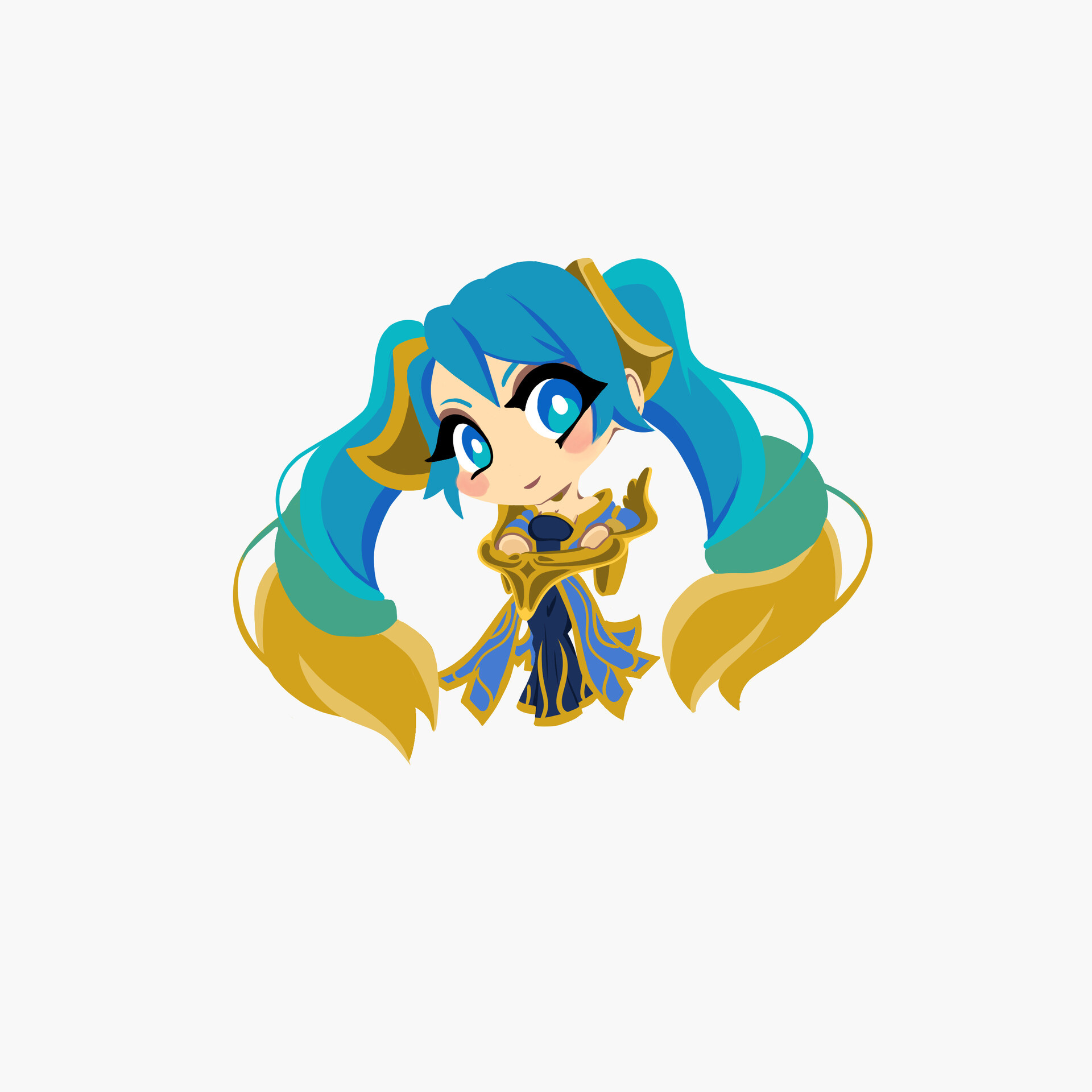 League of Legends, Chibi, Sona, Sarah Delaurentis, 1920x1920 HD Phone