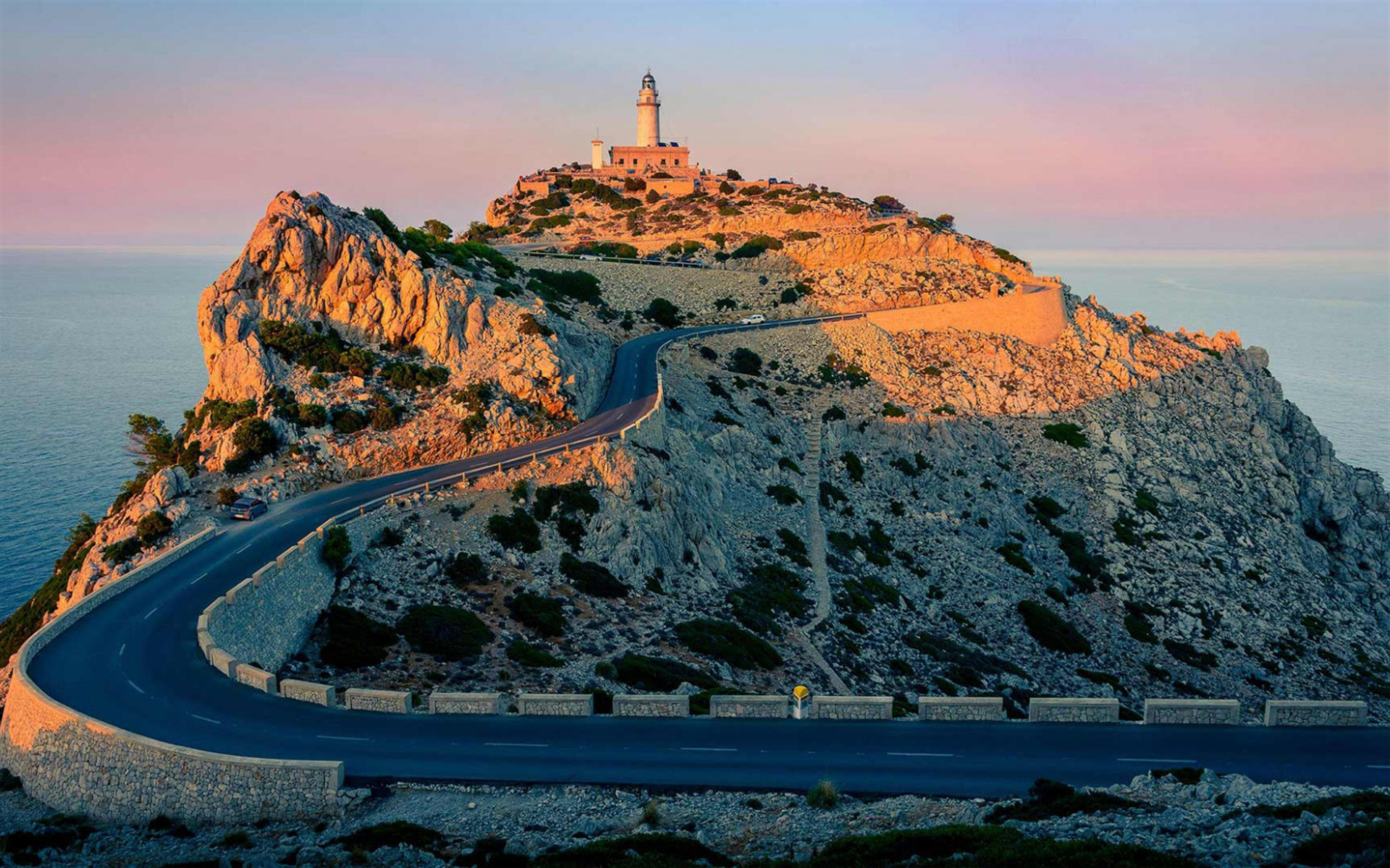 Cape Formentor sunset, Mountain landscape, Mediterranean sea, 1920x1200 HD Desktop