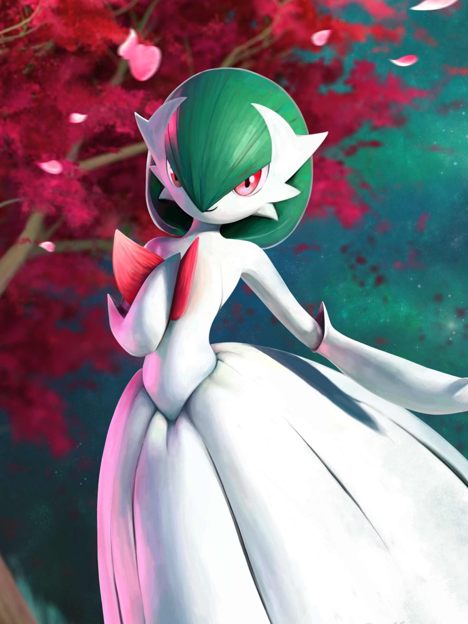 Gardevoir, Elegant psychic-type, Protective nature, Pokmon partner, 1920x2560 HD Phone