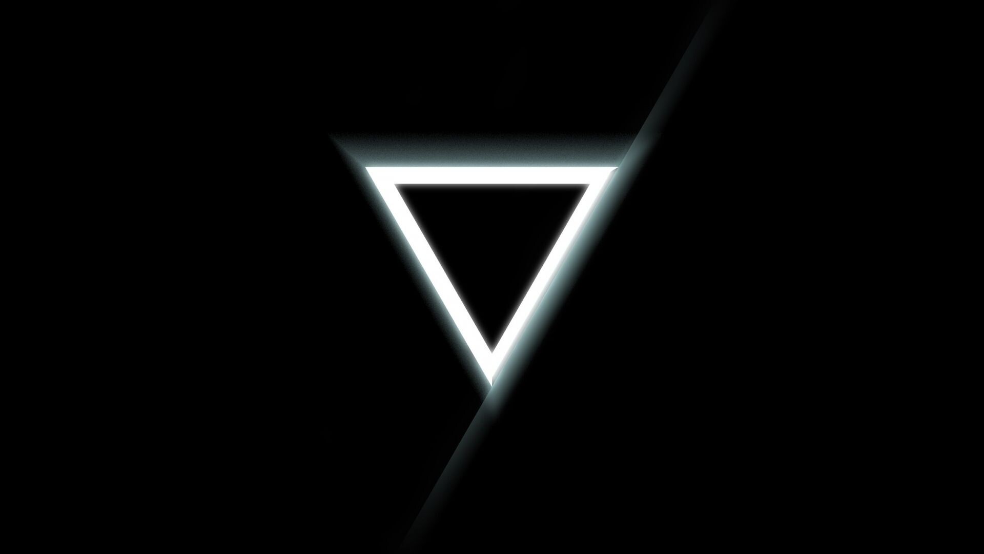 Triangle, Black and white, Triangle wallpapers, Minimalistic backgrounds, 1920x1080 Full HD Desktop