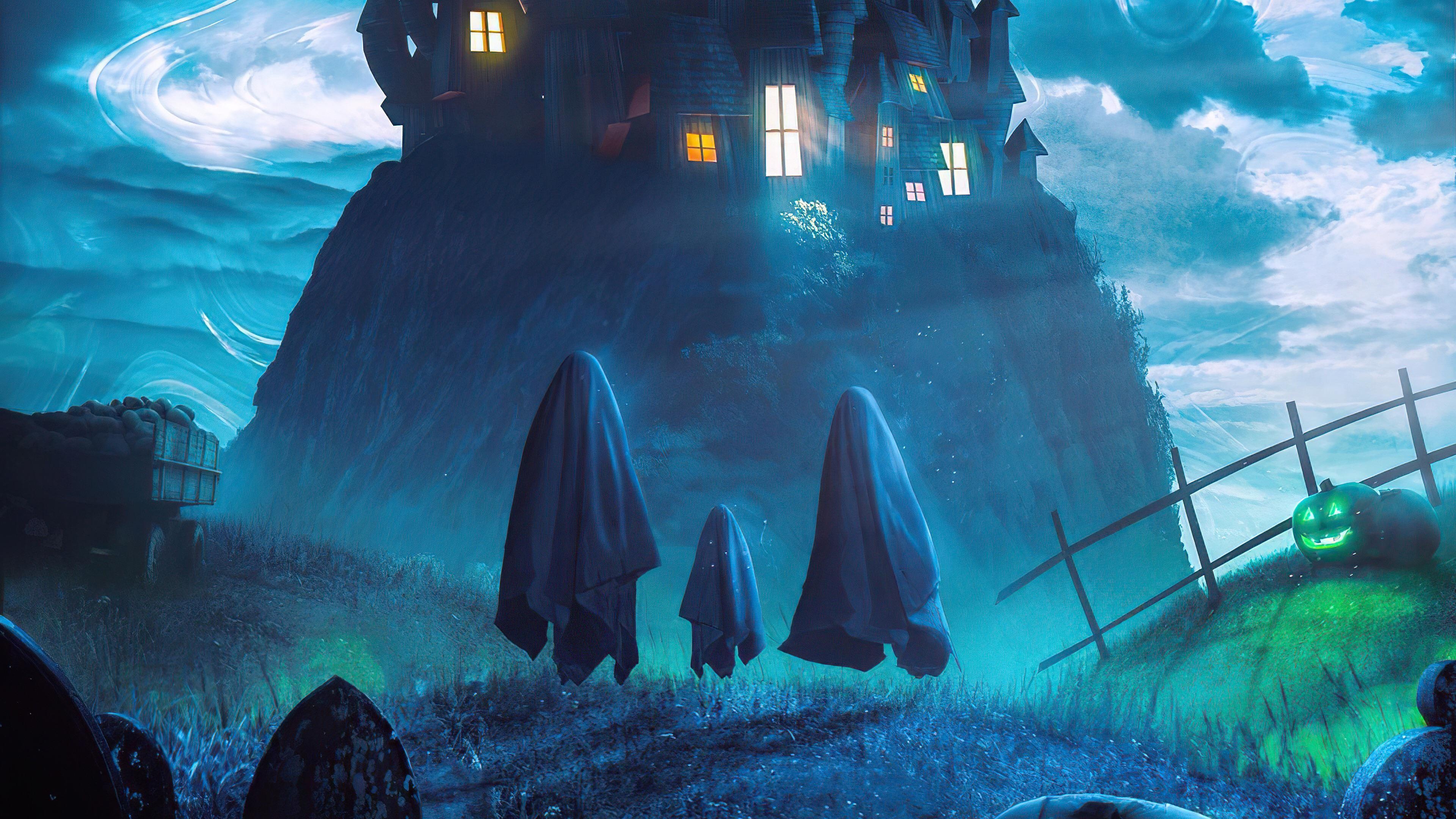 Halloween, Ghosts Wallpaper, 3840x2160 4K Desktop