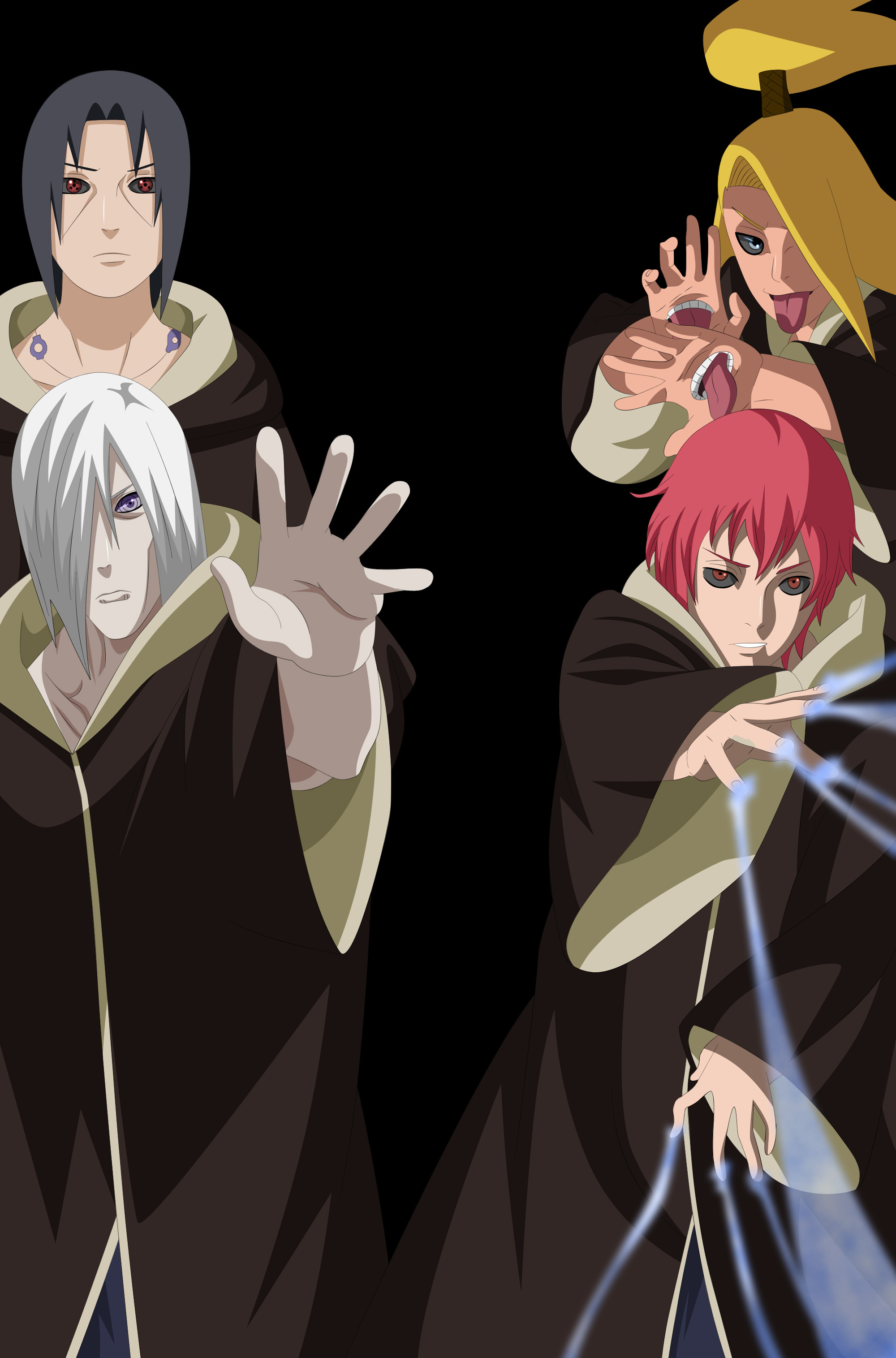 Nagato, Sasori, Itachi Uchiha, Deidara, HD Phone wallpaper