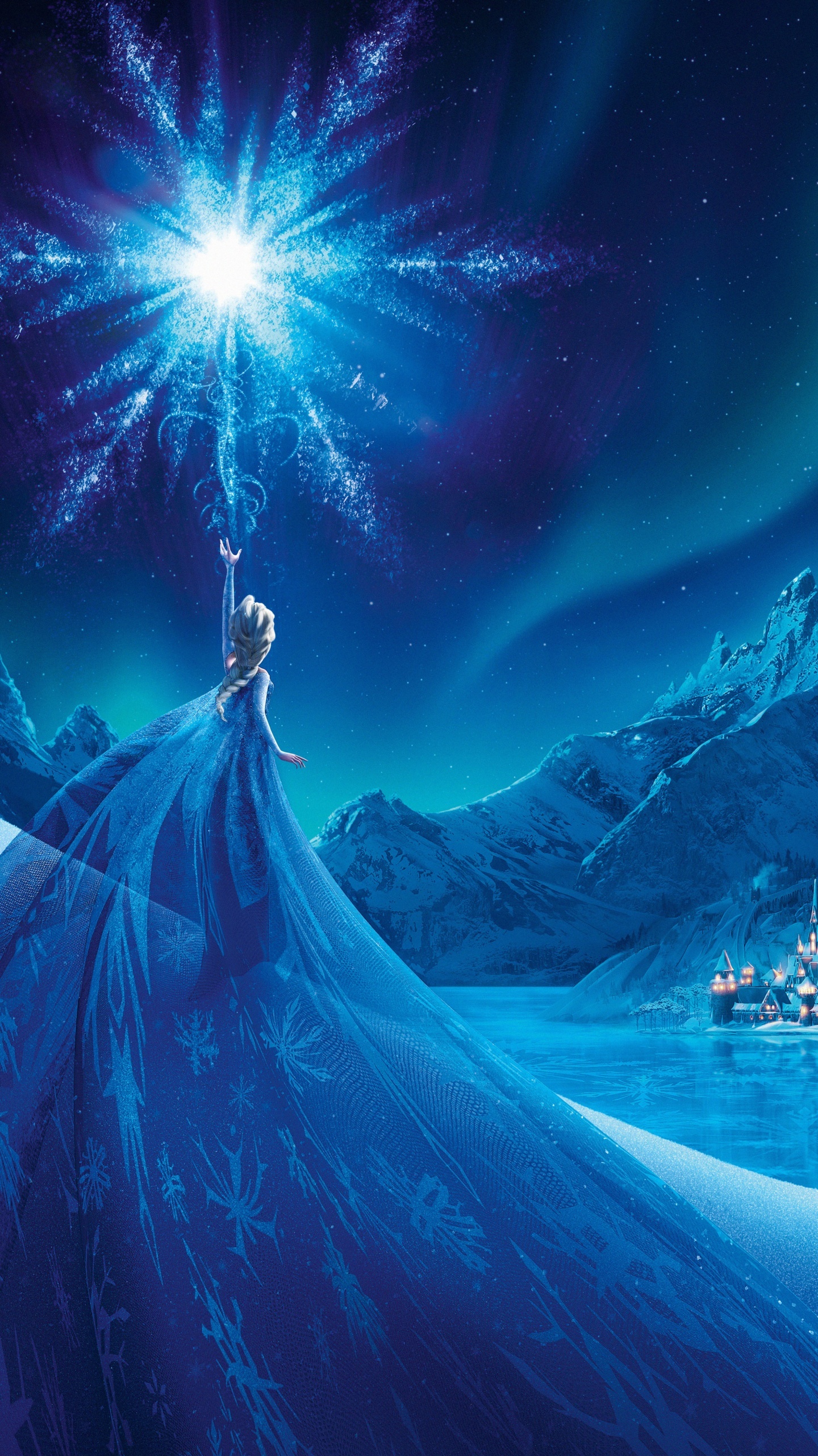 Elsa, Arendelle kingdom, glowing ice snowflake, HD Phone wallpaper