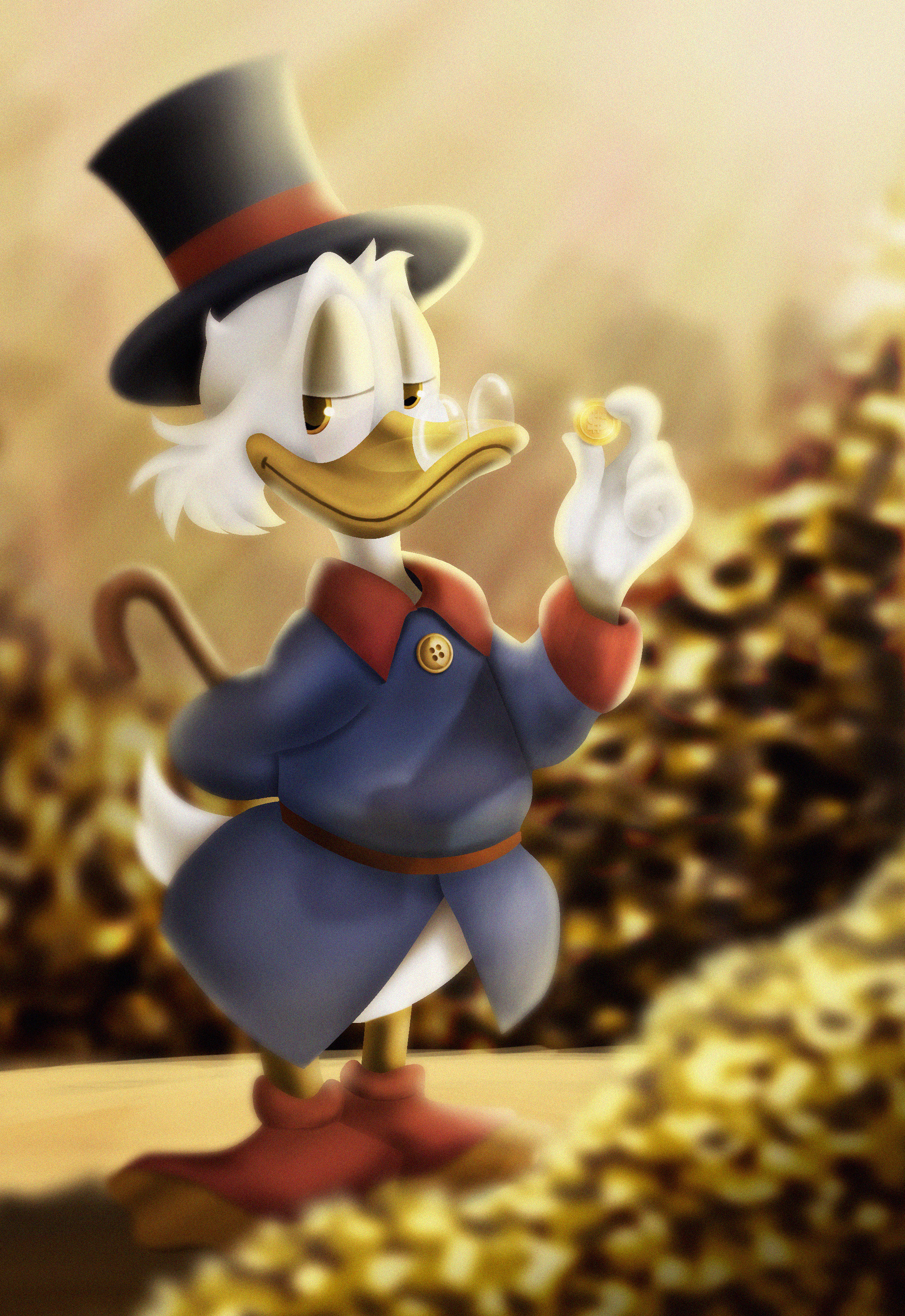 ArtStation, Scrooge McDuck, Paintover, 1920x2800 HD Phone