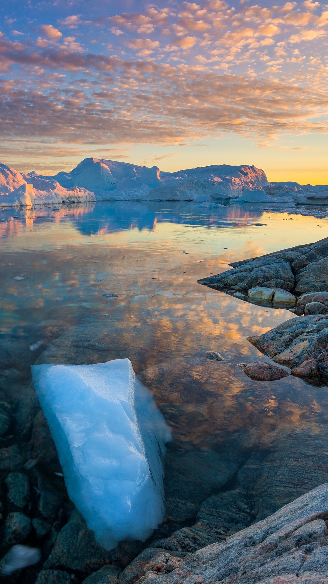 Greenland, Travels, Ilulissat Icefjord, Dusk, 1080x1920 Full HD Phone