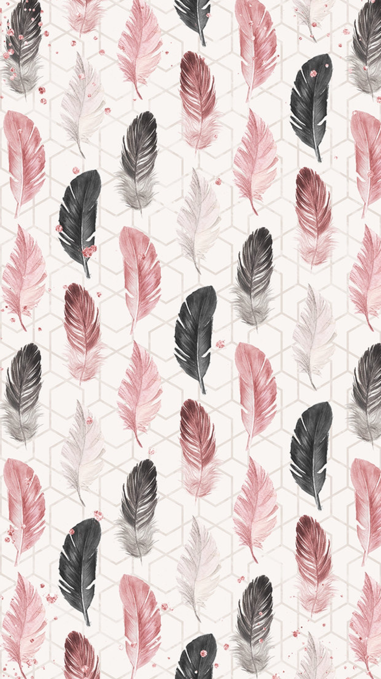 Feather wallpapers, Tumblr aesthetic, Cute phone backgrounds, Artistic illustration, 1250x2210 HD Phone