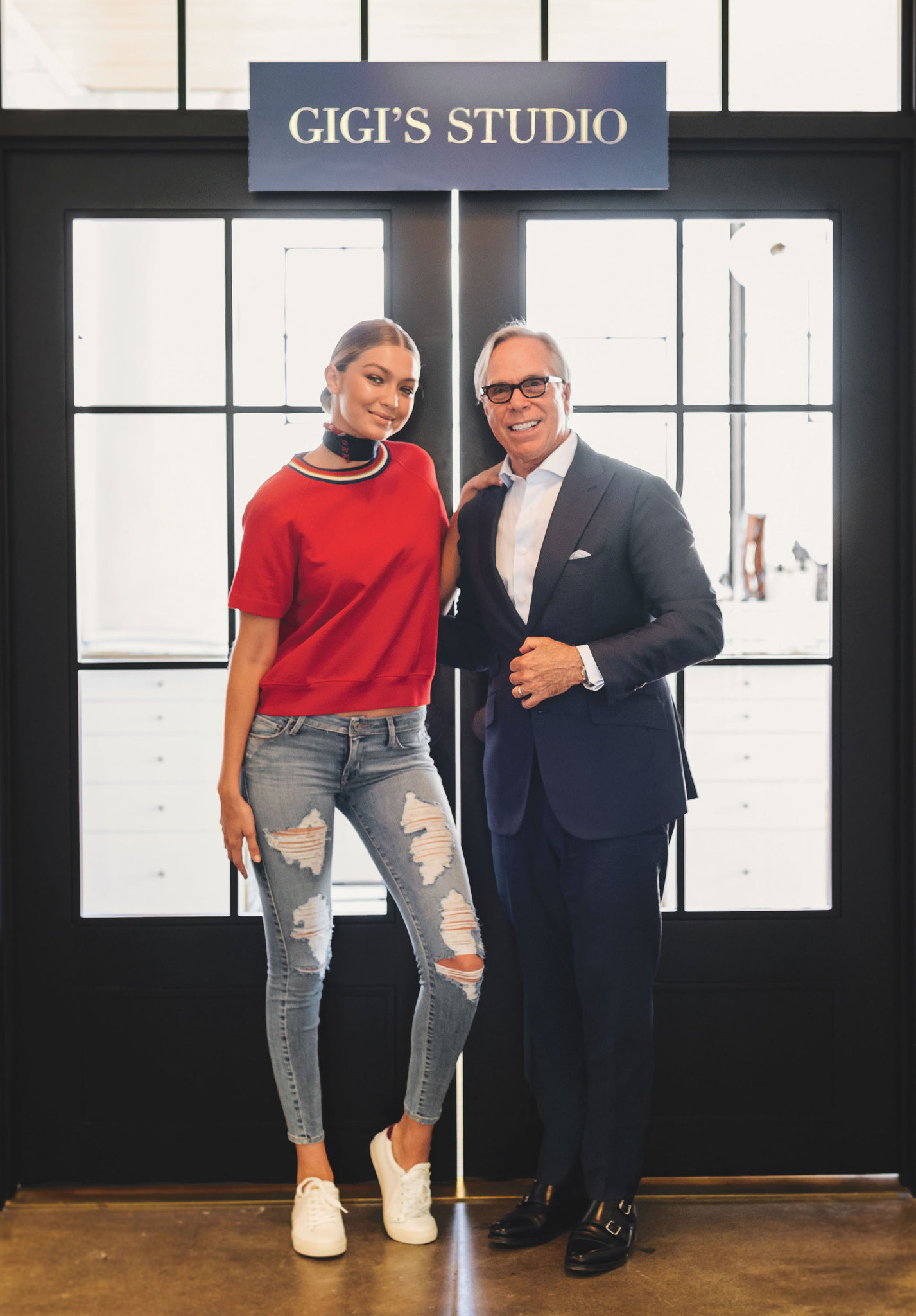 Tommy Hilfiger and Gigi Hadid, Tommy Hilfiger Wallpaper, 1430x2050 HD Phone